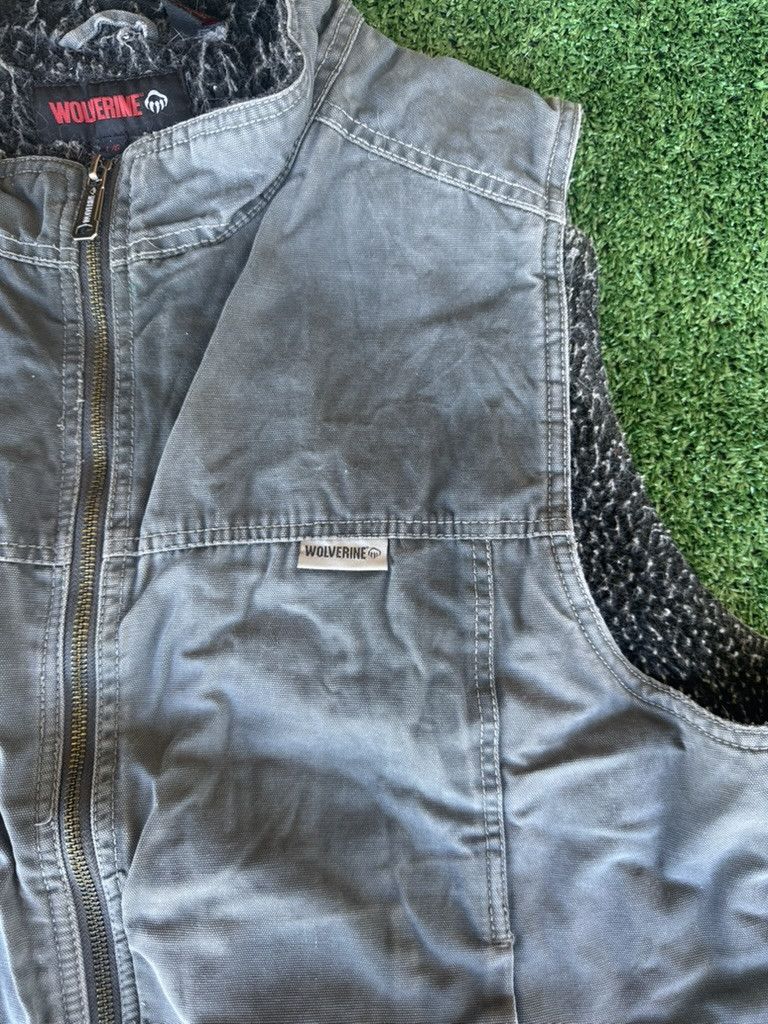 Vintage × Wolverine Wolverine Work Vest Men’s L – Gray Sherpa Lined Canvas Size US L / EU 52-54 / 3 - 3 Thumbnail