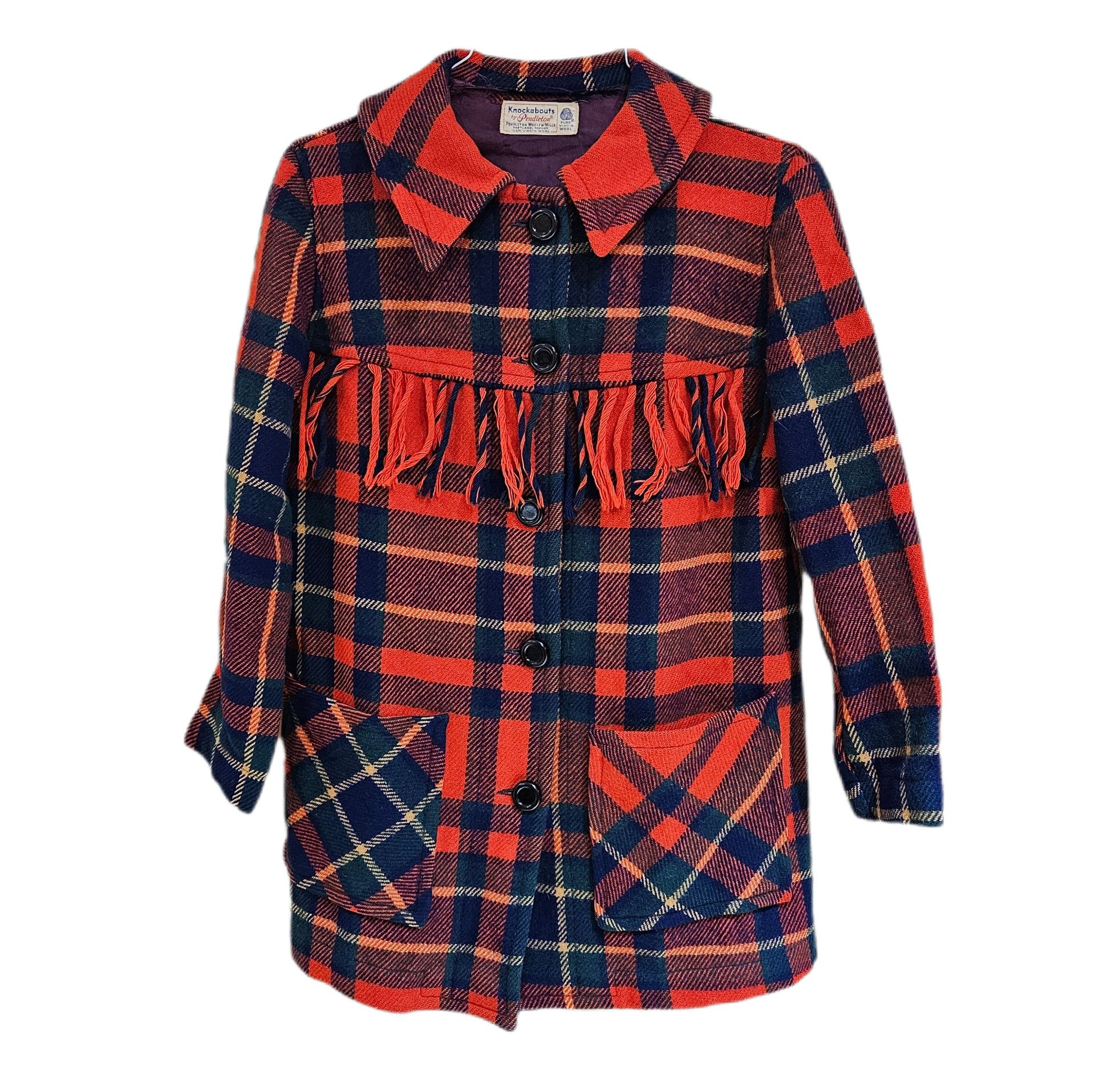 Pendleton 60s cottagecore western pendleton knockabouts red plaid coat Size S / US 4 / IT 40 - 1 Thumbnail