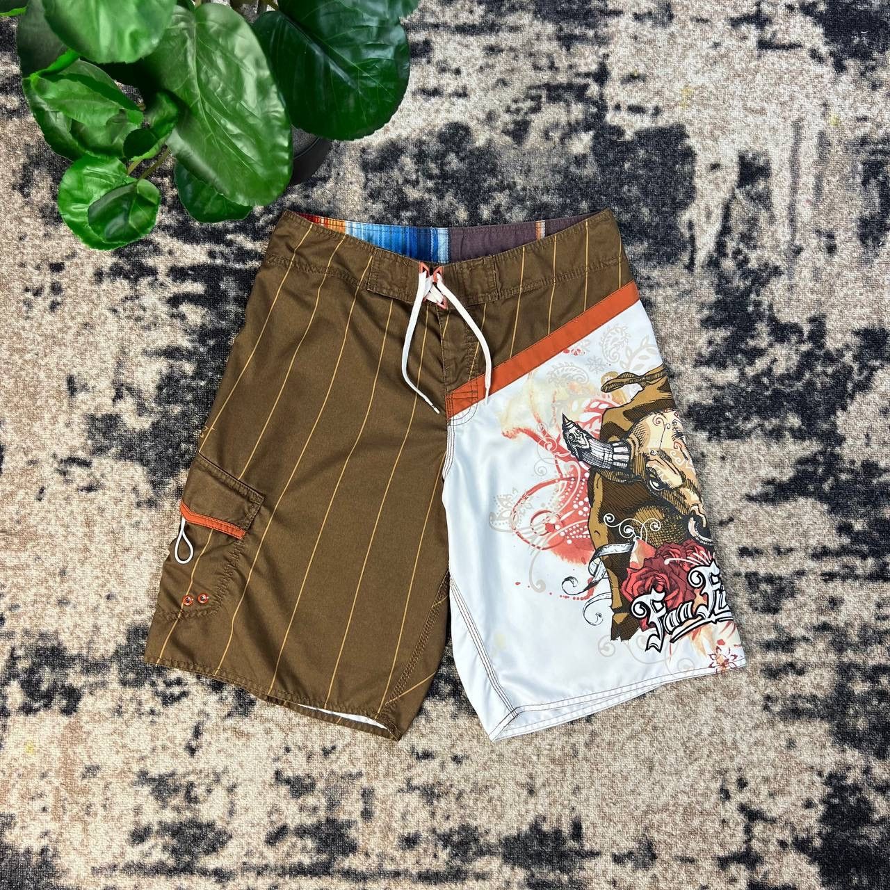 Billabong Billabong Vintage Y2K Big Logo Surf Style Shorts Size US 33 - 1 Thumbnail