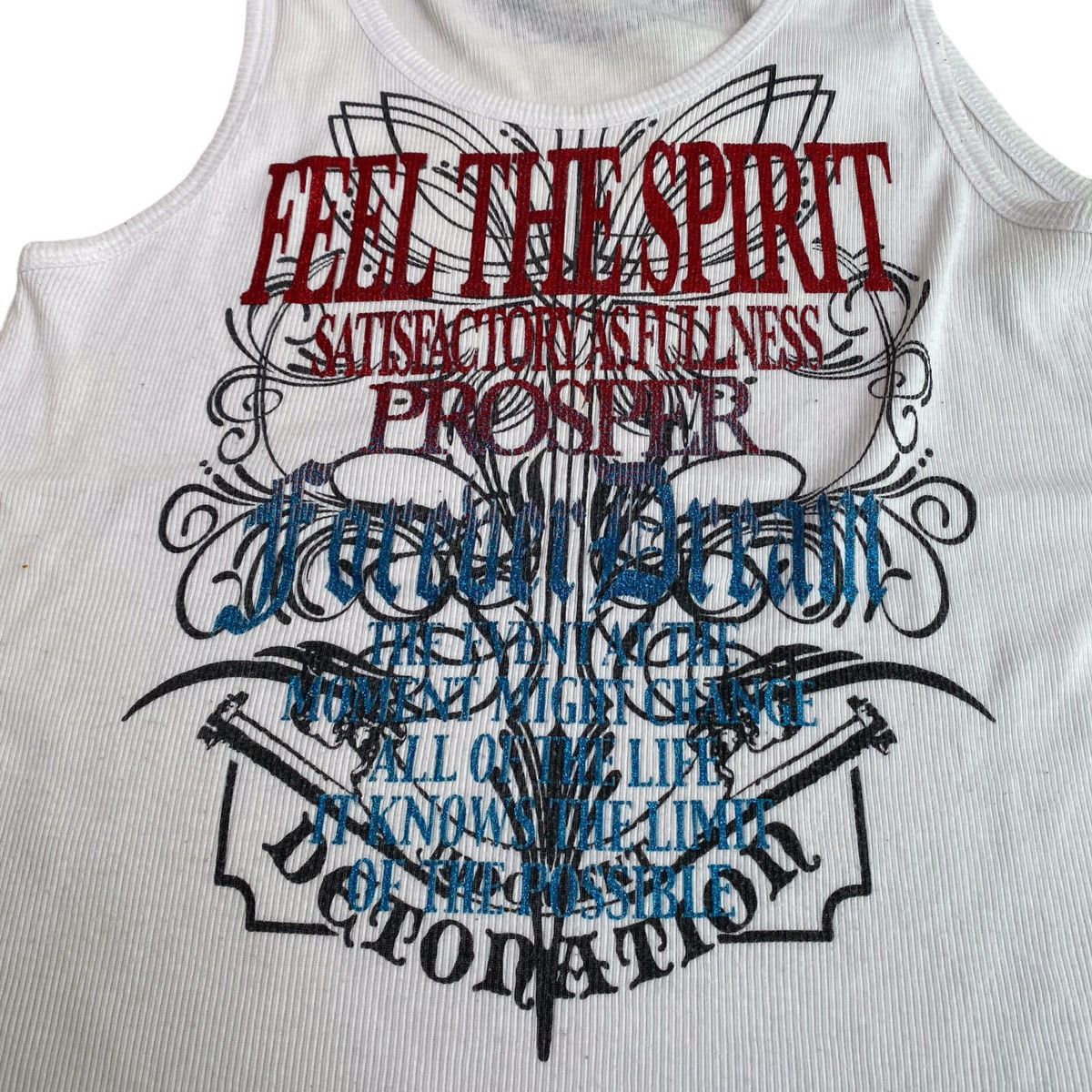 Beauty Beast × If Six Was Nine × Le Grande Bleu (L.G.B.) 2000's Semantic Design Poem Tanktop Size US M / EU 48-50 / 2 - 3 Thumbnail