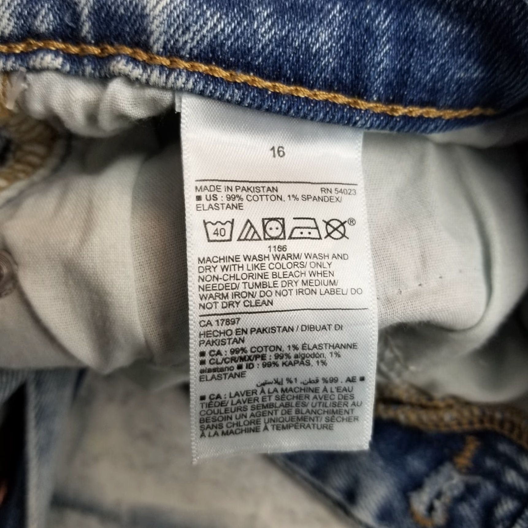 Old Navy Old Navy Jeans Buttonfly High Rise Size 16 Secret Slim Pockets Raw Hem Womens Size 38" / US 16 / IT 52 - 5 Thumbnail