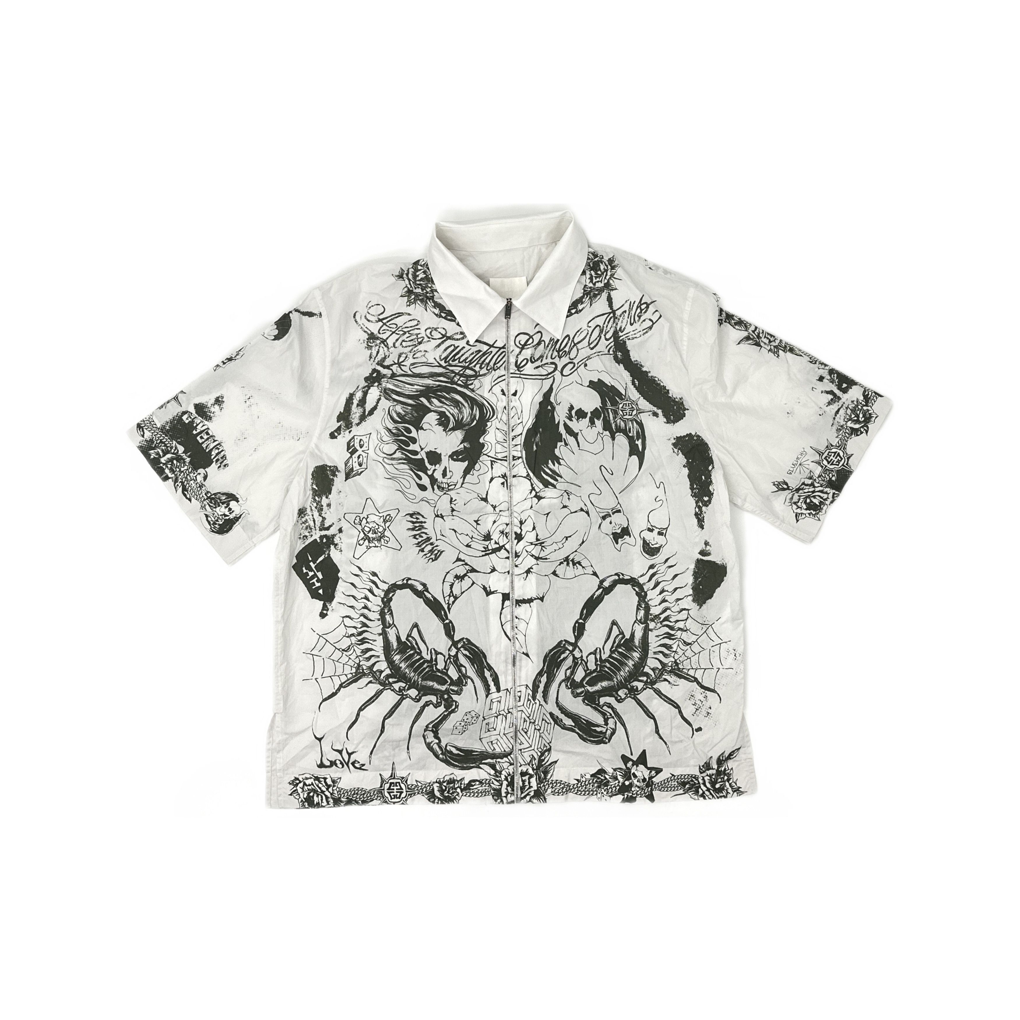 Givenchy Givenchy Graphic Print Zip-Up Shirt Size L Size US L / EU 52-54 / 3 - 1 Thumbnail
