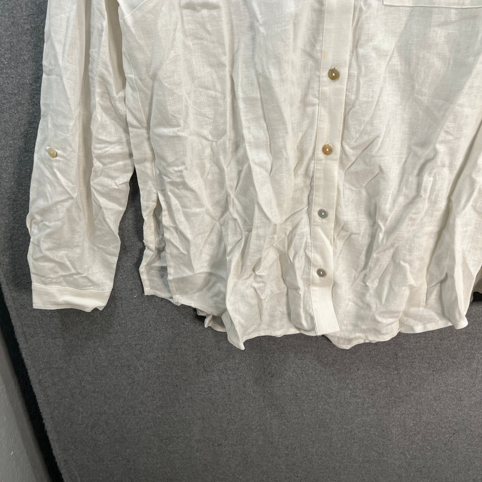 Other Susan Graver Regular Pure Linen Blend Button Front Shirt Size S / US 4 / IT 40 - 5 Thumbnail