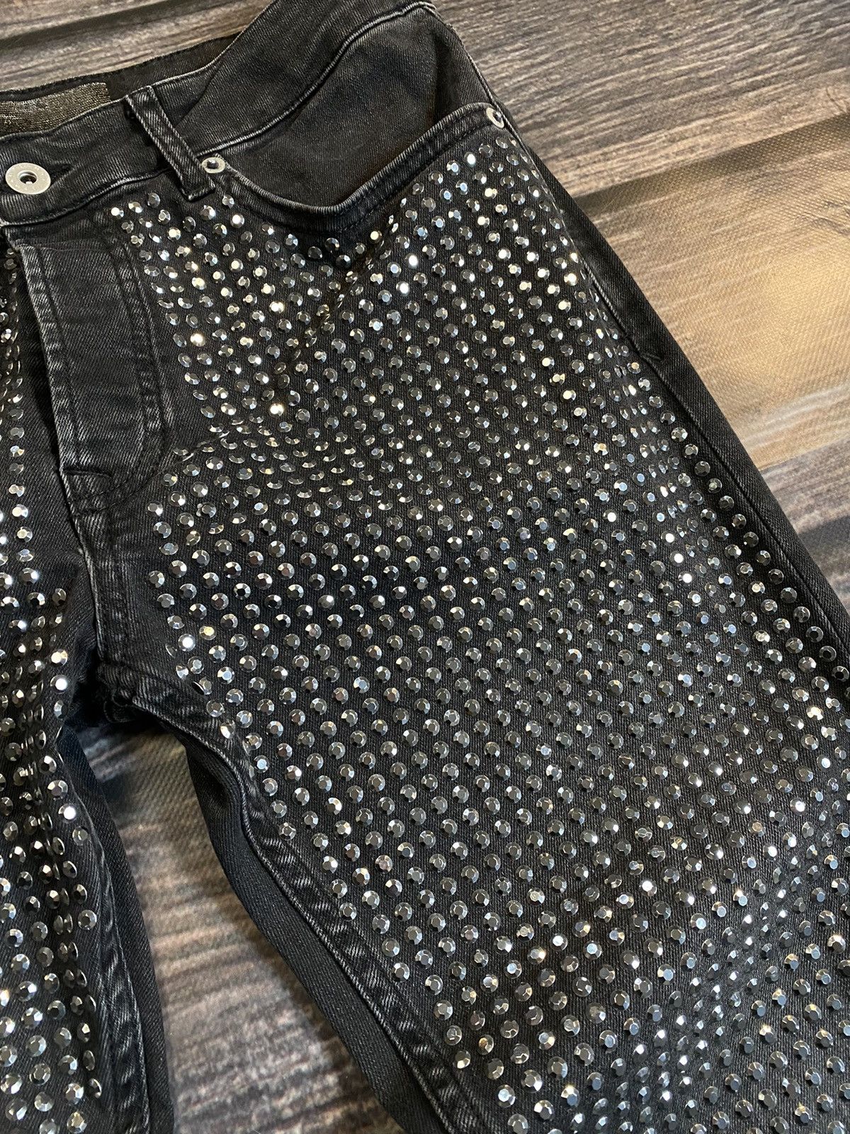 Other RARE❗️SKINNY JEANS RICK OWENS STYLE DENIM PANTS SLIM FEATY2K Size US 32 / EU 48 - 4 Thumbnail