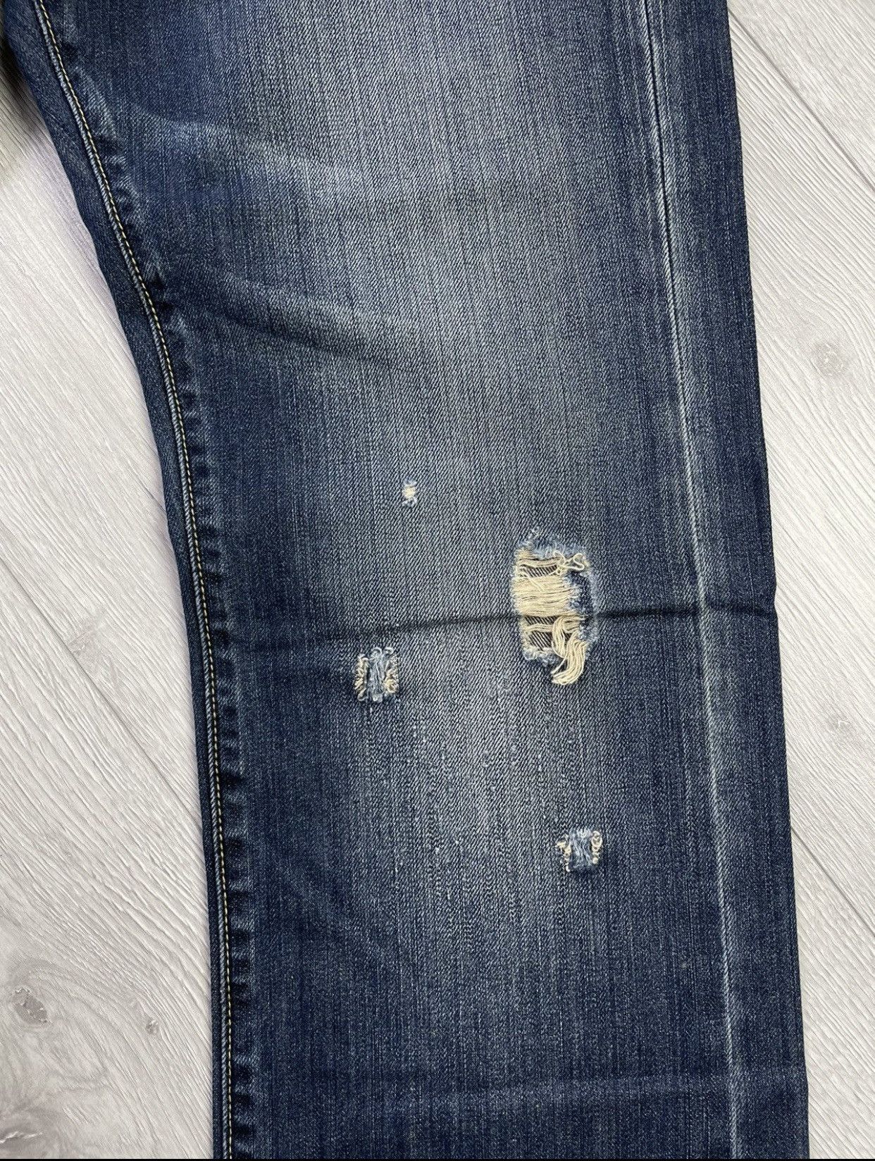 Christian Audigier × Ed Hardy × Vintage Ed Hardy Vintage Classical Distressed Style Jeans Size US 30 / EU 46 - 8 Thumbnail