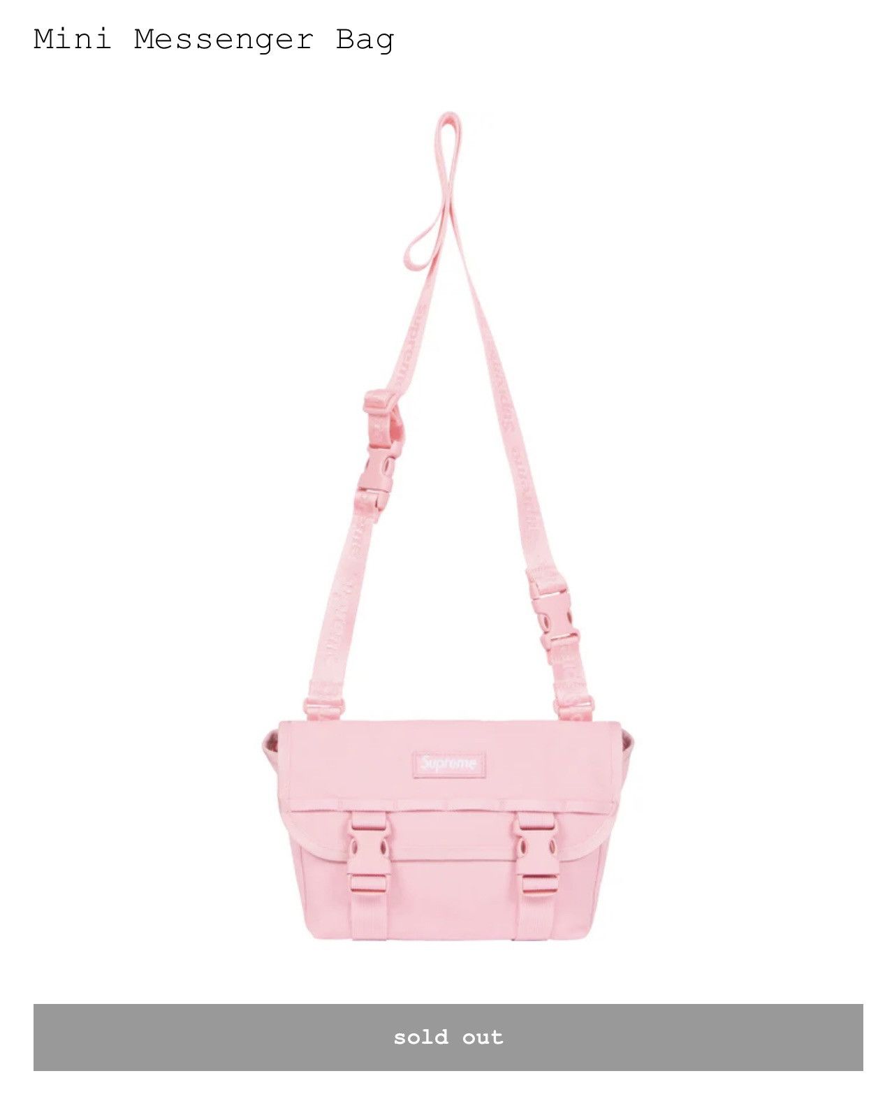 Supreme Supreme mini messenger pink Size ONE SIZE - 1 Thumbnail