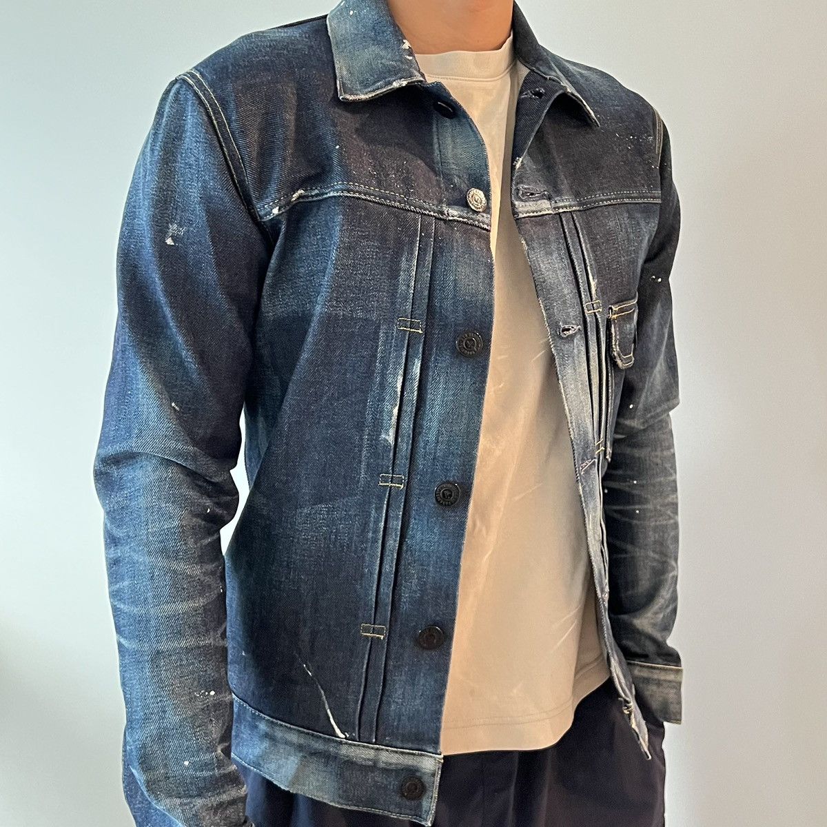 Vanquish Vanquish Painted Denim Jacket (Made in Japan, mid-2010s) Size US M / EU 48-50 / 2 - 6 Thumbnail