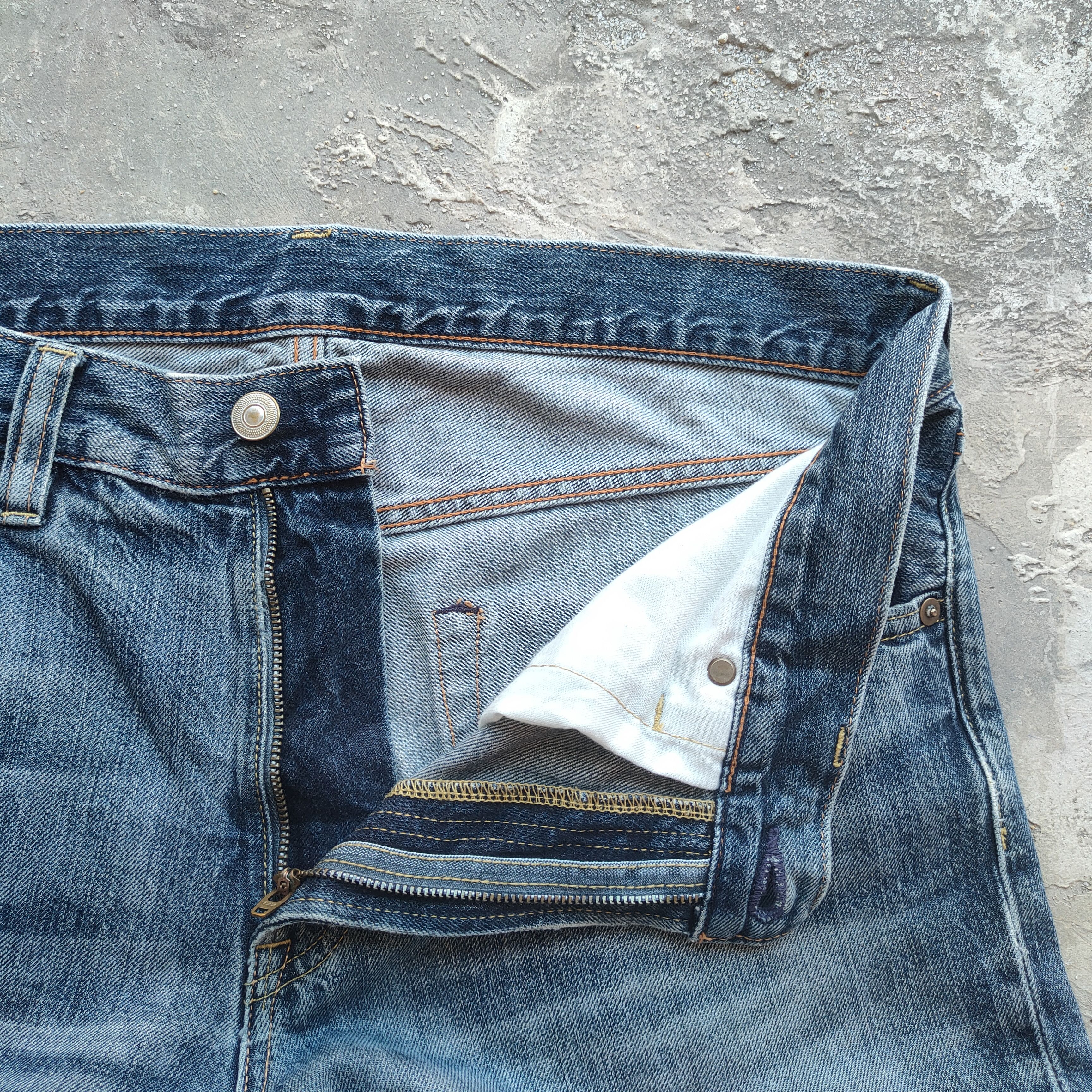Japanese Brand W34 VINTAGE JAPANESE MUJI DISTRESSED FADED JEANS PANTS Size US 34 / EU 50 - 7 Thumbnail