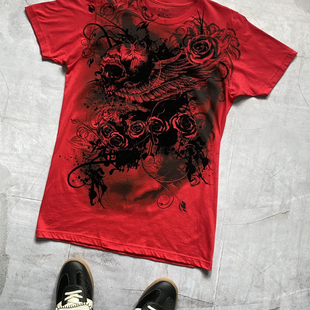 Hysteric Glamour × Japanese Brand Vintage Japan Tribal Affliction style Skulls Tee T Shirt 90s Size US M / EU 48-50 / 2 - 3 Thumbnail