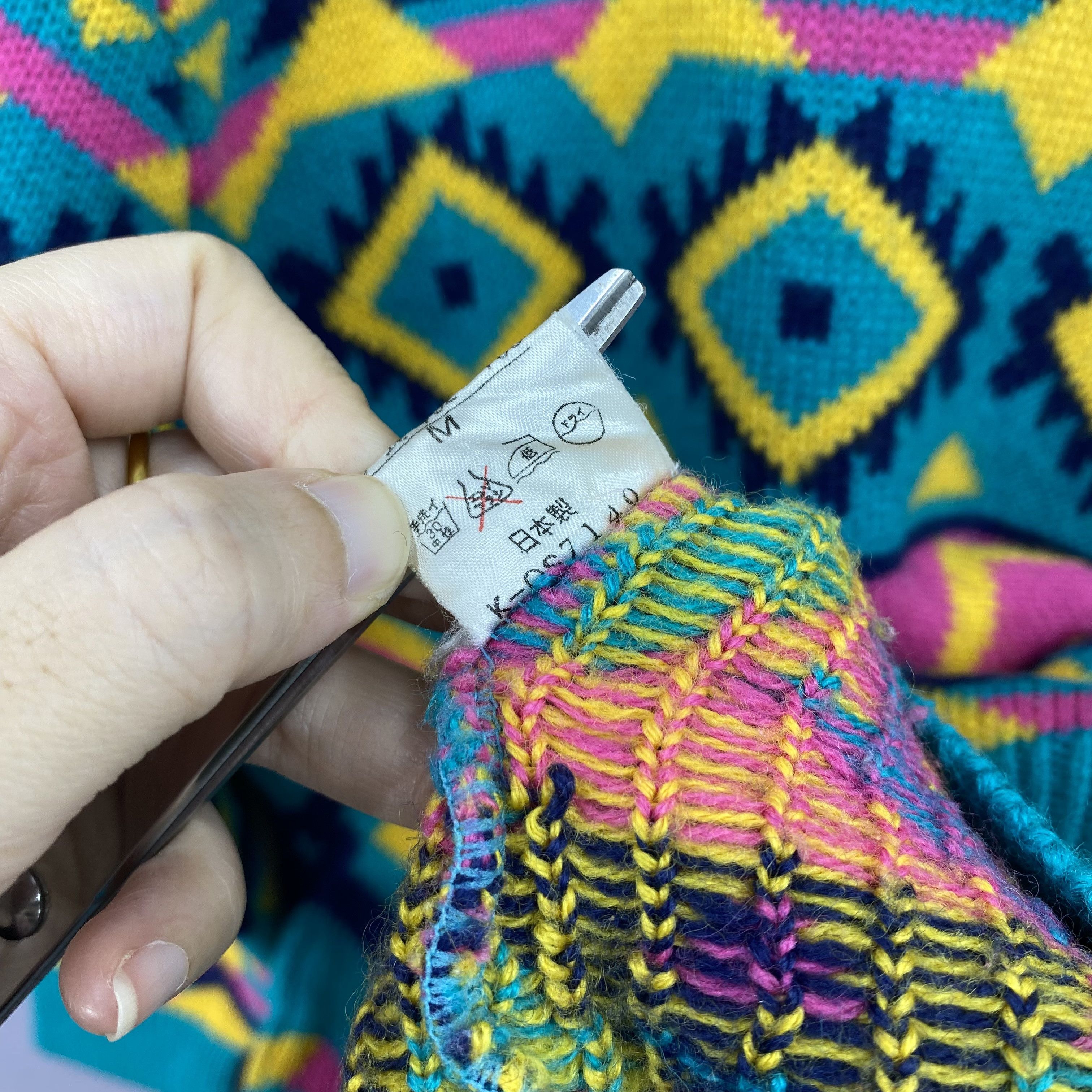 Japanese Brand Vintage Bill More Pullover Sweater Geometric Aztec Jumper Size US M / EU 48-50 / 2 - 5 Thumbnail