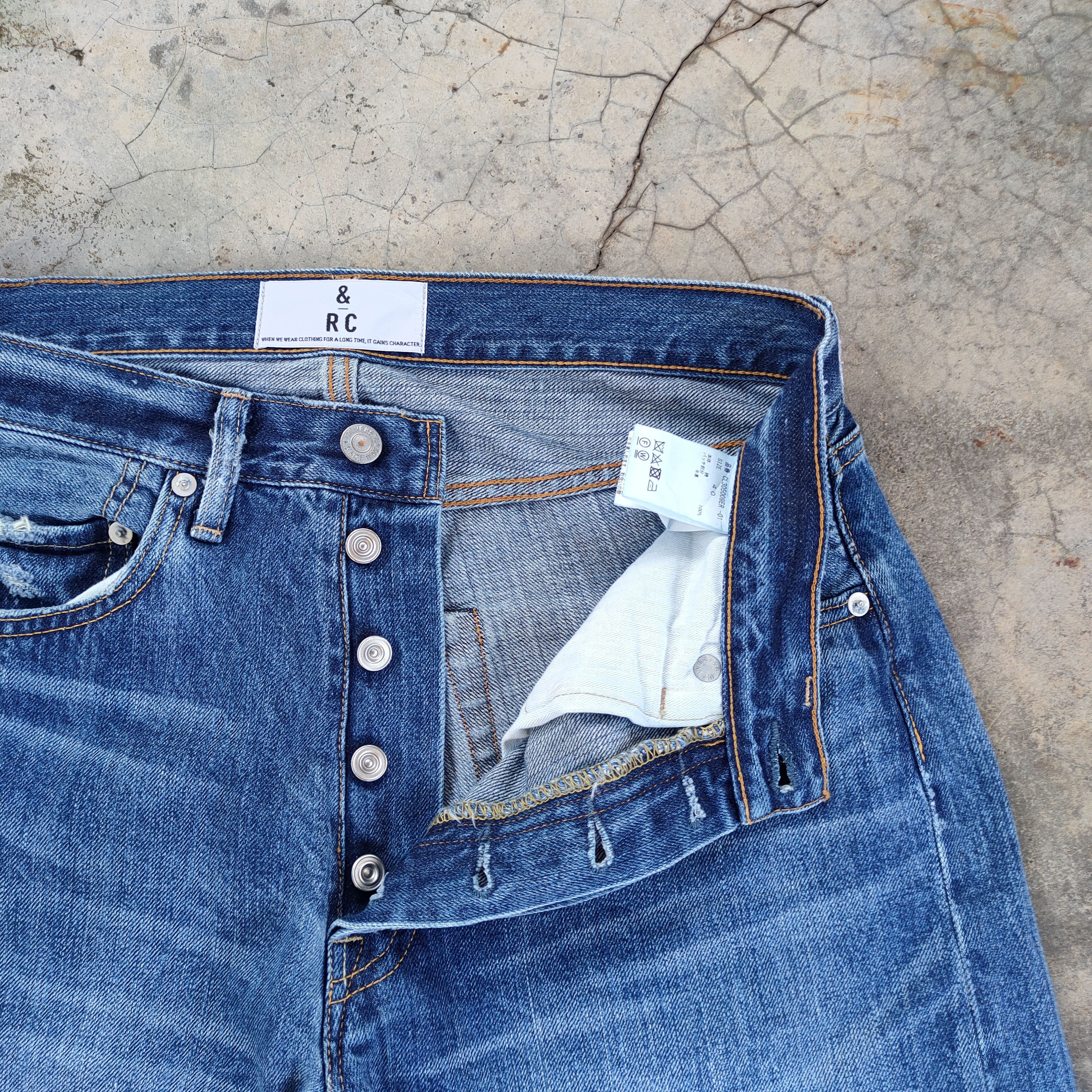 VINTAGE & RC FADED RIPPED JEANS DENIM PANTS