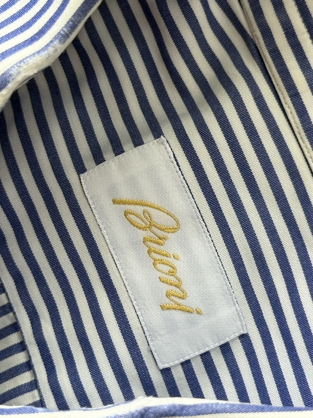 Brioni Brioni Tailored ls Oxford striped shirt Size US L / EU 52-54 / 3 - 4 Thumbnail