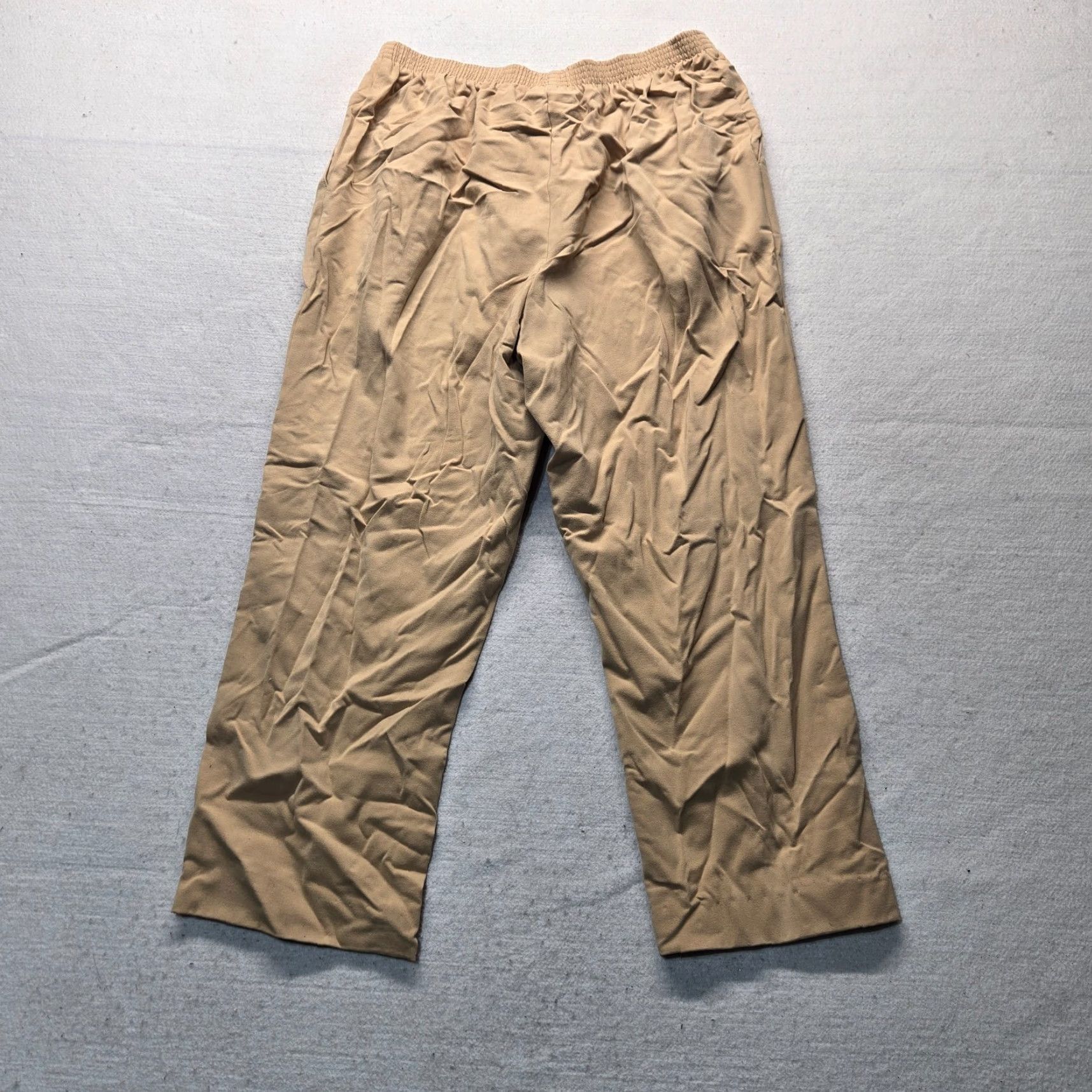 Vintage Alfred Dunner Pants Dress Pants Beiges Tan Beige Elastic Stretchy Pull On 16P 16 Petite Women Adult Straight Classy Pants Womens Size 38" / US 16 / IT 52 - 8 Thumbnail