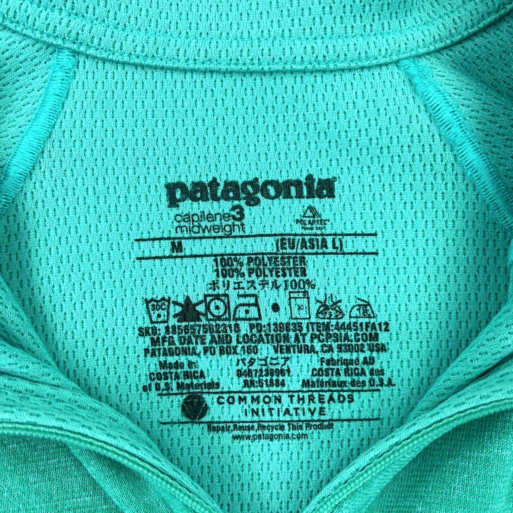Patagonia Patagonia Sweater Women Medium Green Pullover Quarter Zip Midweight Size M / US 6-8 / IT 42-44 - 7 Thumbnail