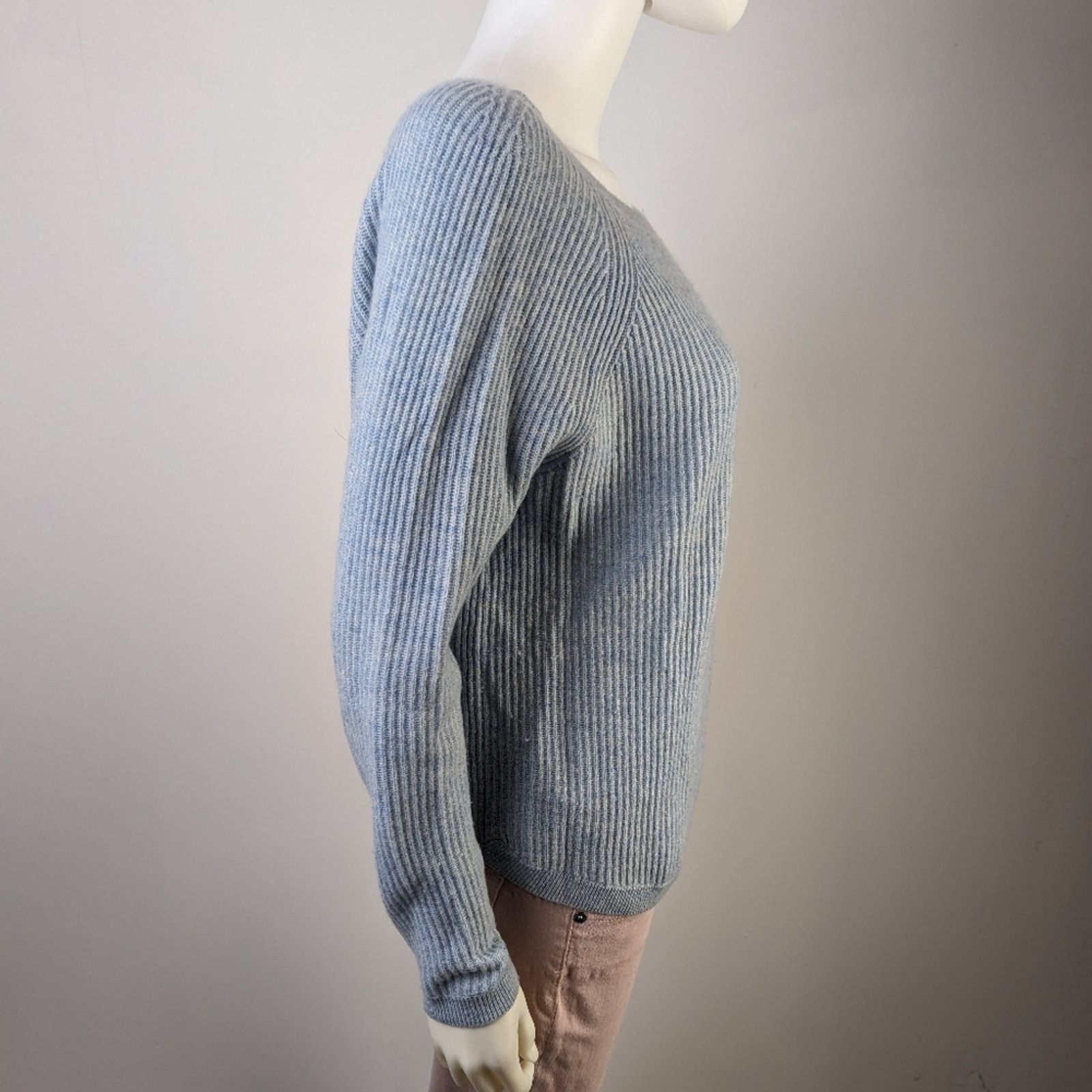 Vince Vince Blue Ribbed Sweater S Size S / US 4 / IT 40 - 3 Thumbnail