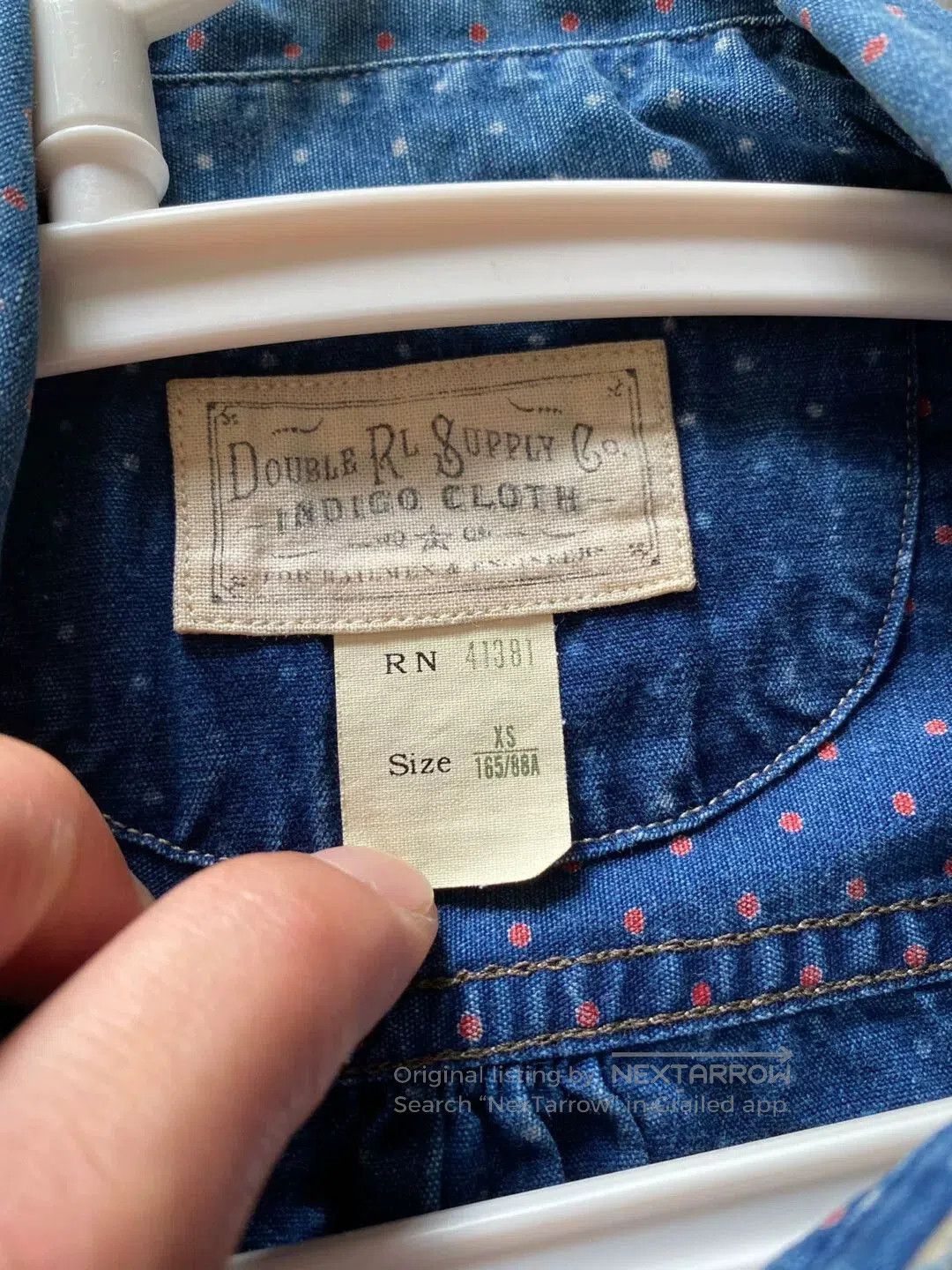 RRL Ralph Lauren vintage rrl blue dyed button-up shirt. Size US XS / EU 42 / 0 - 3 Thumbnail