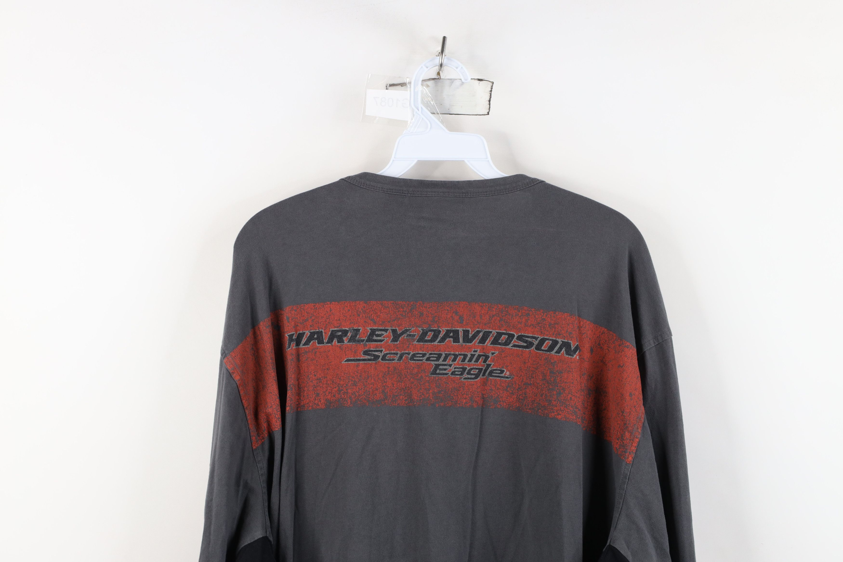 Vintage Vintage Y2K Harley Davidson Long Sleeve Henley T-Shirt Size US XXL / EU 58 / 5 - 13 Thumbnail
