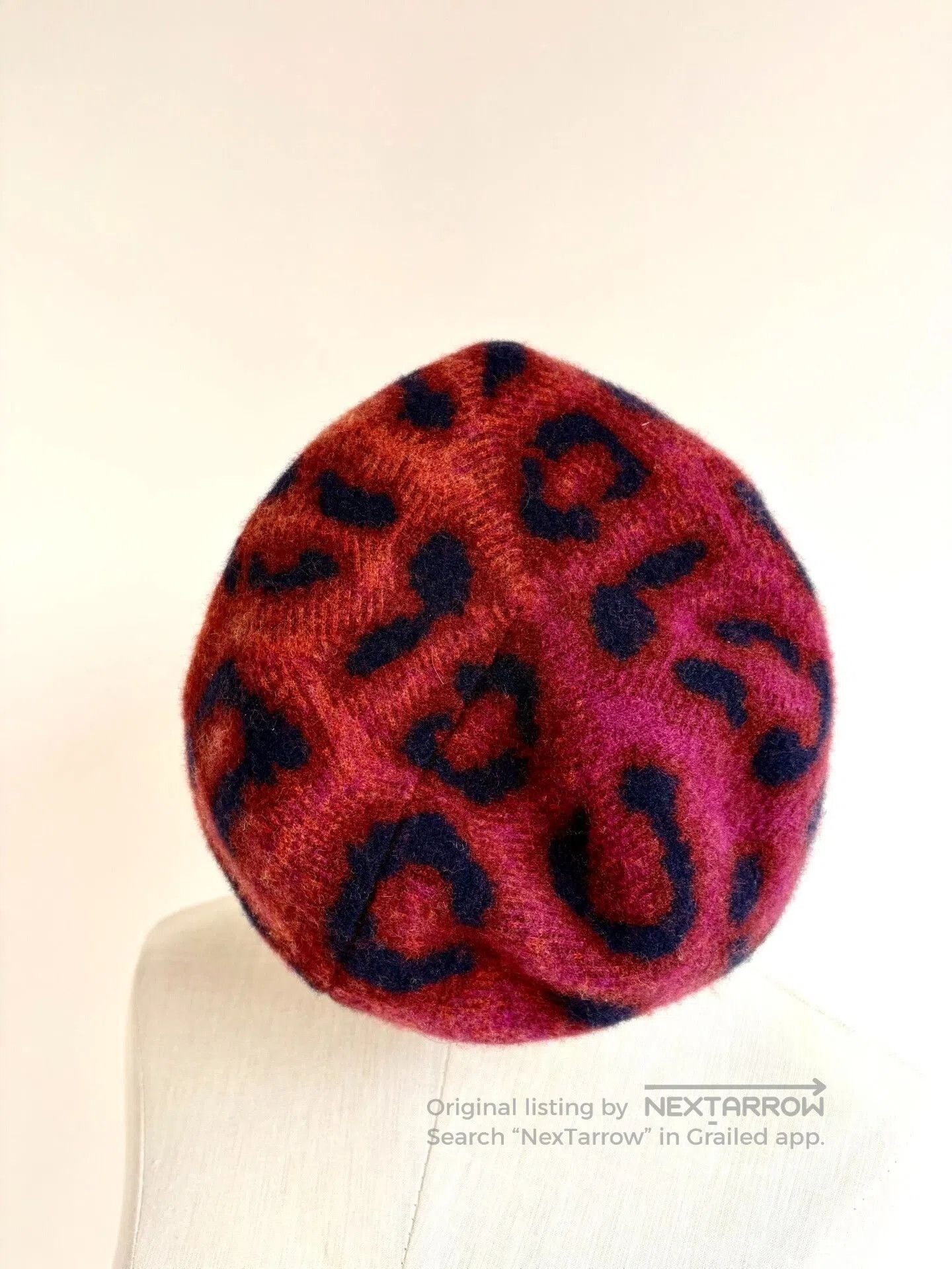Vivienne Westwood Vivienne Westwood Pink Leopard Beret. Size ONE SIZE - 3 Thumbnail