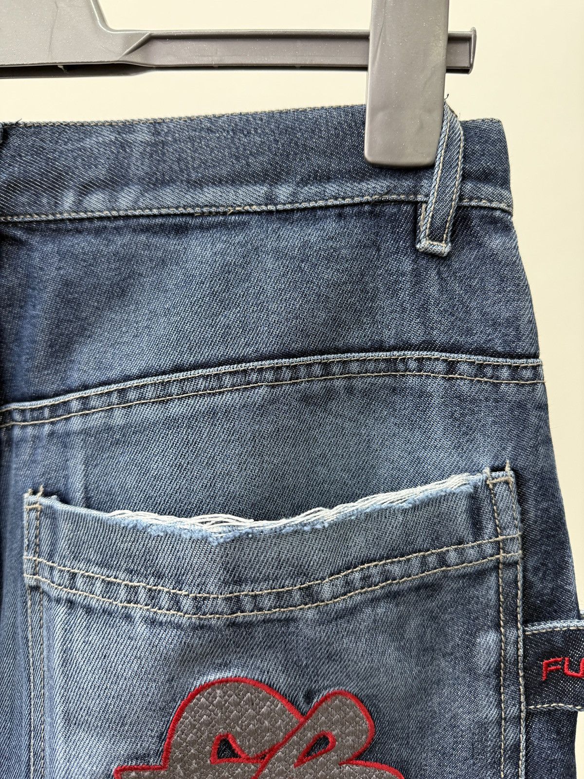 Fubu Vintage FUBU FB Collection Baggy Jeans Blue Y2K Hip Hop Rap Size US 30 / EU 46 - 15 Thumbnail
