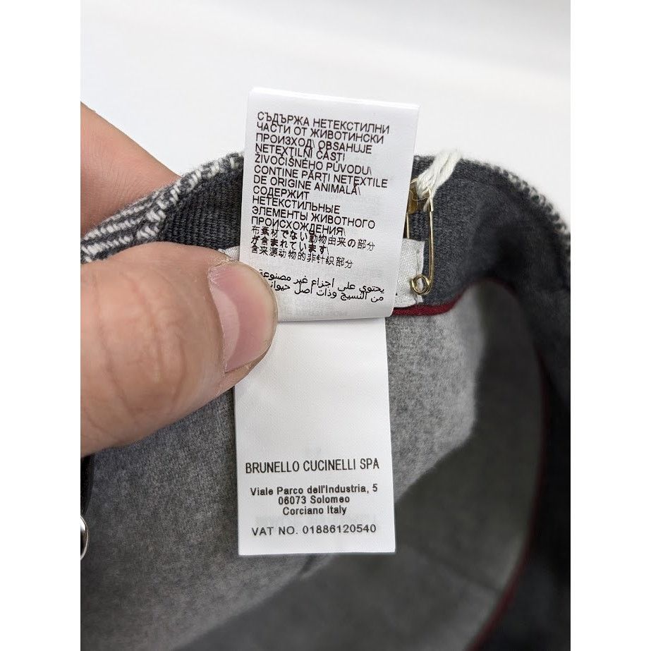 Brunello Cucinelli o1rshd1 Q:3 / Size: M / Baseball Cap/Hat in Gray Size ONE SIZE - 20 Thumbnail