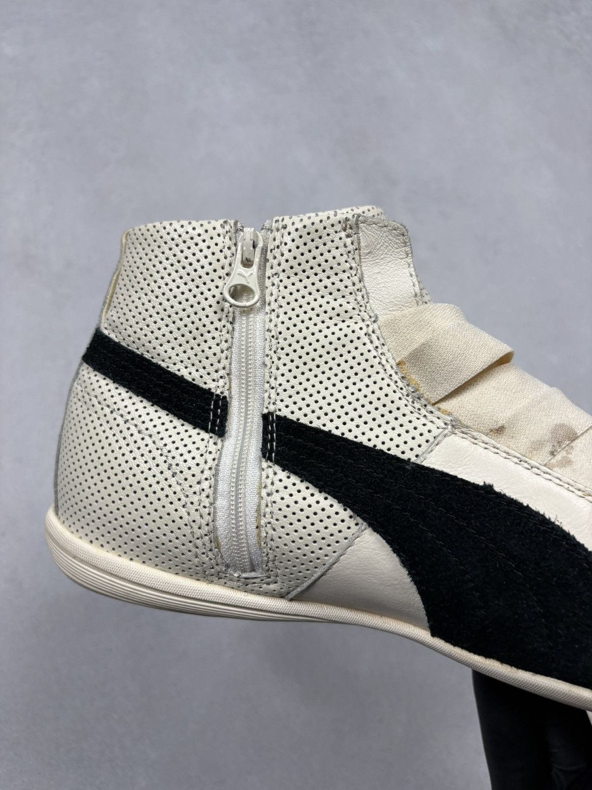 Puma 00s Puma Y2K Eskiva High Top Leather Sneakers Vintage Zip Size US 7.5 / IT 37.5 - 9 Thumbnail