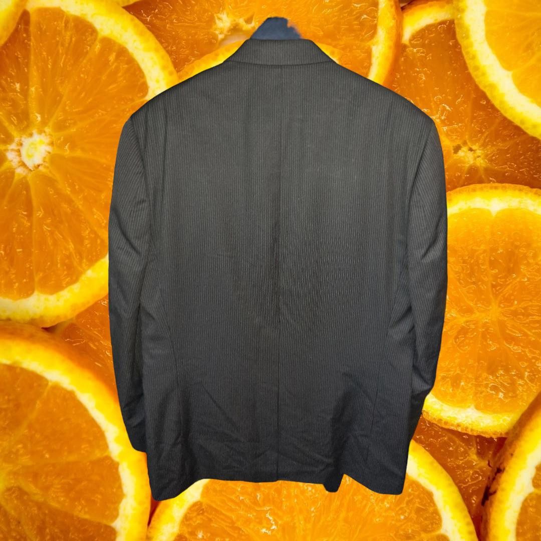 Chaps Chaps Blazer Black Pinstripe Polyester/Rayon Size 44L Size 44R - 9 Thumbnail
