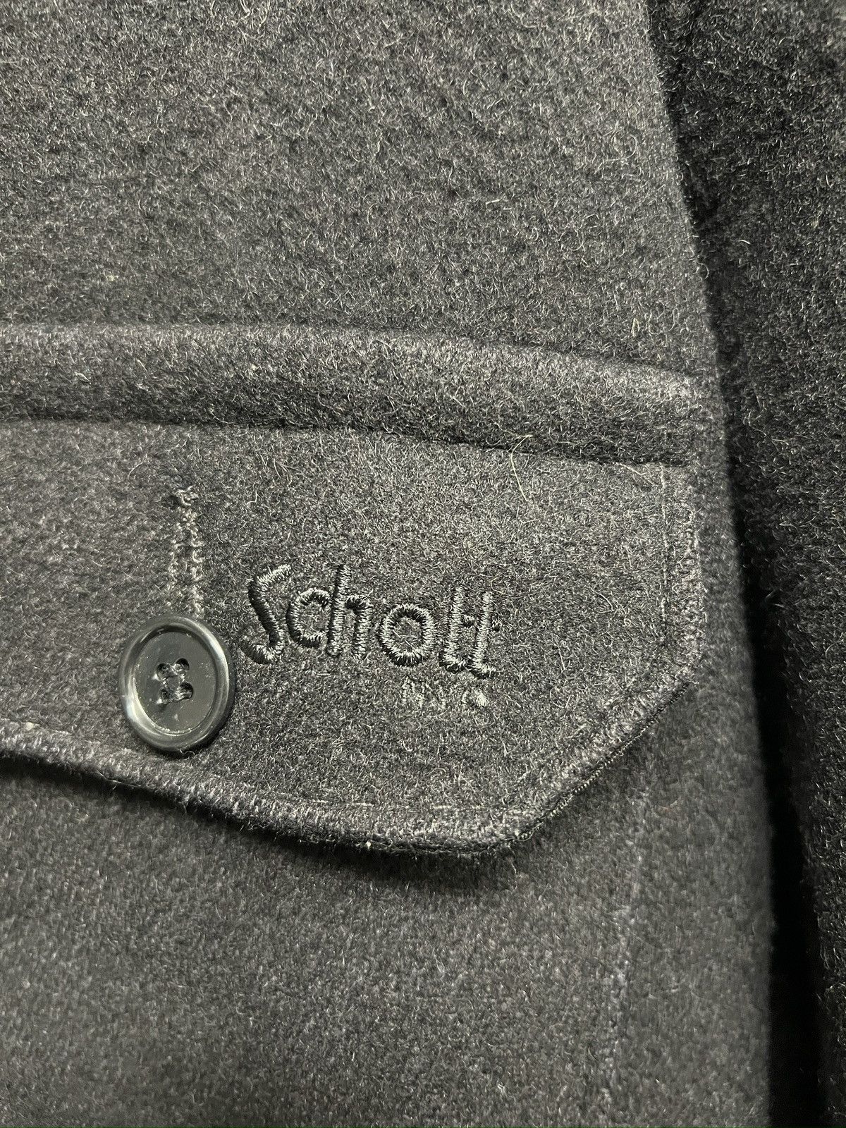 Designer × Schott Vintage schott nyc jacket wool black pockets made in usa Size US L / EU 52-54 / 3 - 5 Thumbnail