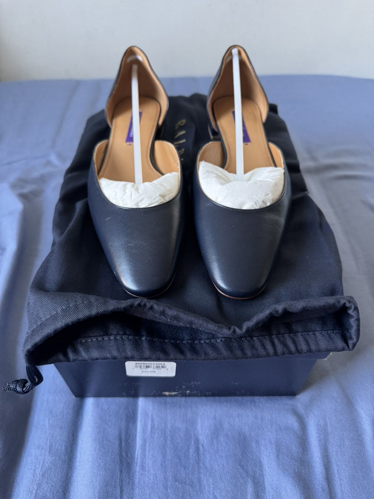 Ralph Lauren × Ralph Lauren Purple Label Ralph Lauren Purple Label Women’s Navy Ballet Flat Size US 9 / IT 39 - 1 Thumbnail