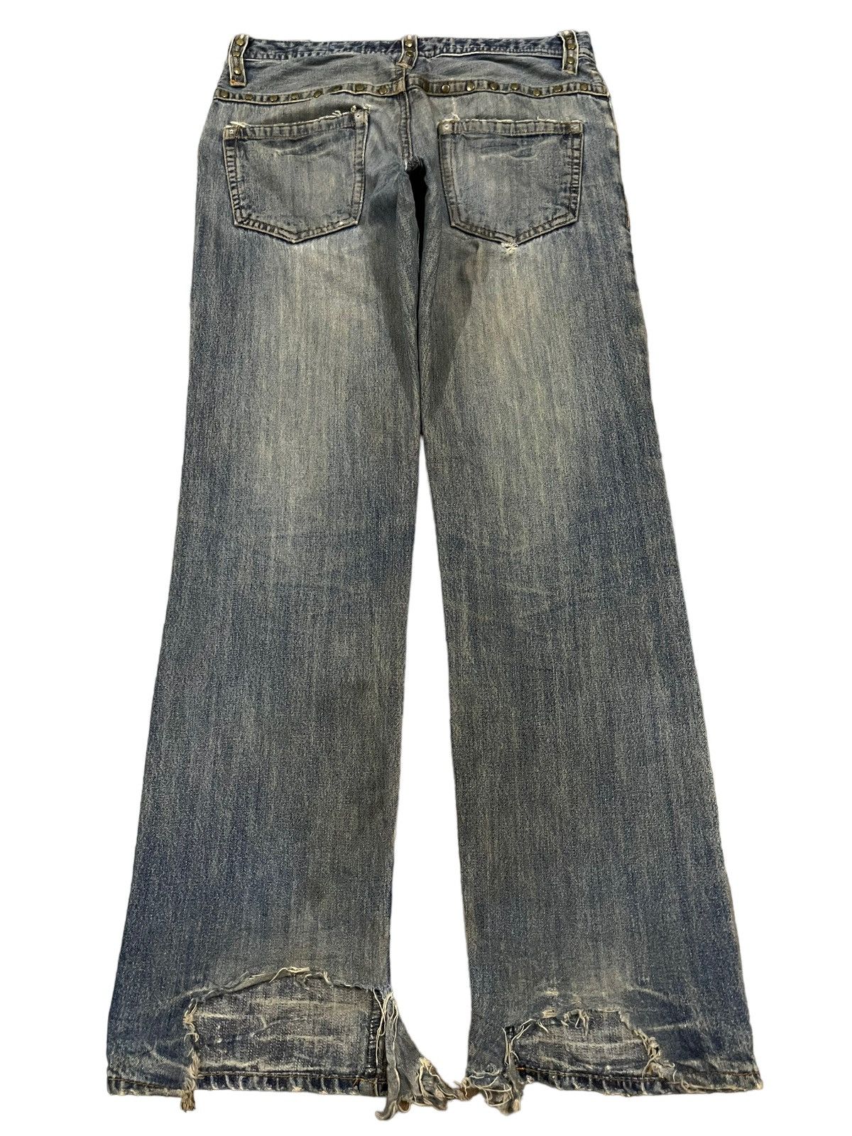 If Six Was Nine Vintage Japan Buona Giornata Blue Wash Distress Loose Jeans Size US 32 / EU 48 - 2 Thumbnail
