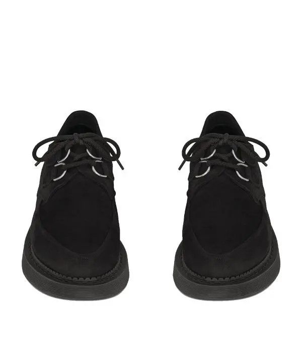 Saint Laurent Paris o1bcso1str0724 Teddy Derbies Suede in Black Size US 9 / EU 42 - 3 Thumbnail