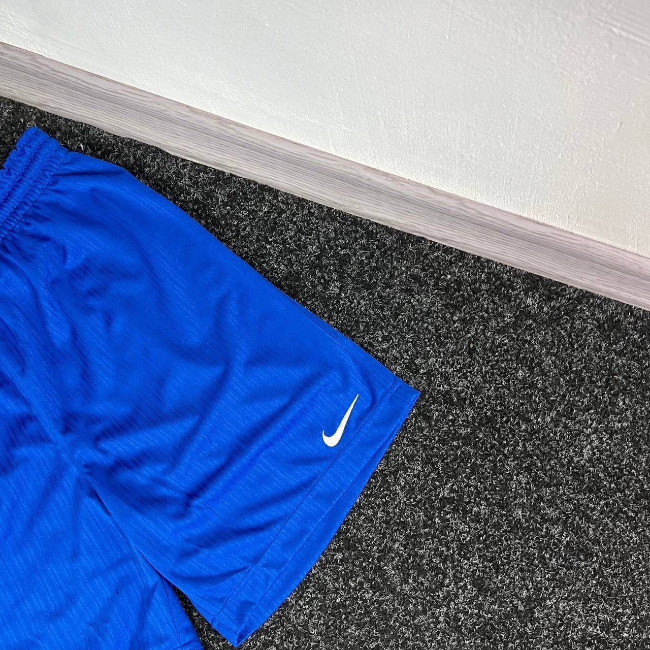 Nike Swoosh Nike Vintage Shorts Jersey Blue Y2k Mini Swoosh Size US 32 / EU 48 - 2 Thumbnail
