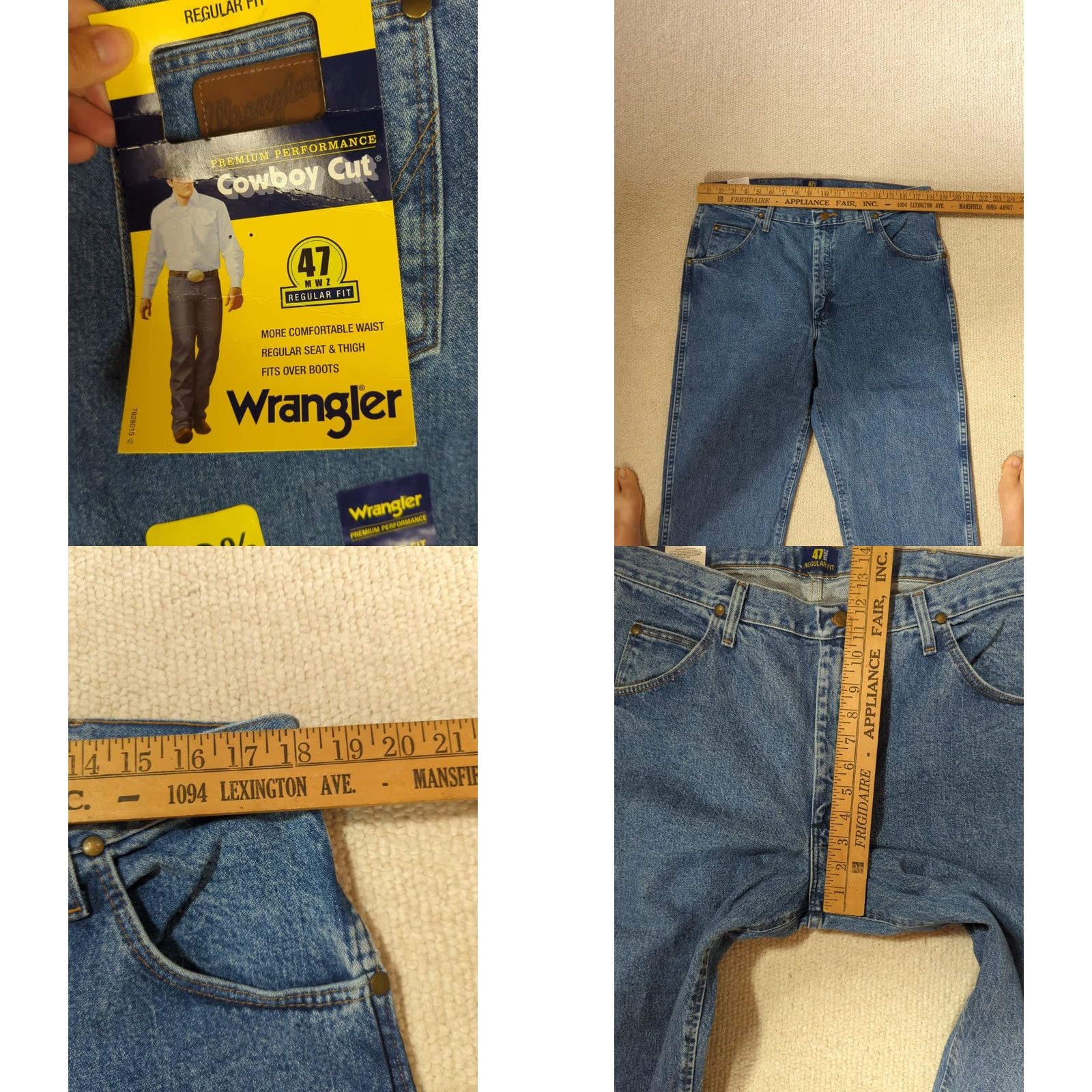 Wrangler VINTAGE Wrangler Cowboy Cut Premium Performance Blue Jeans 47 MWZ Regular Fit 36x36 Size US 36 / EU 52 - 8 Thumbnail