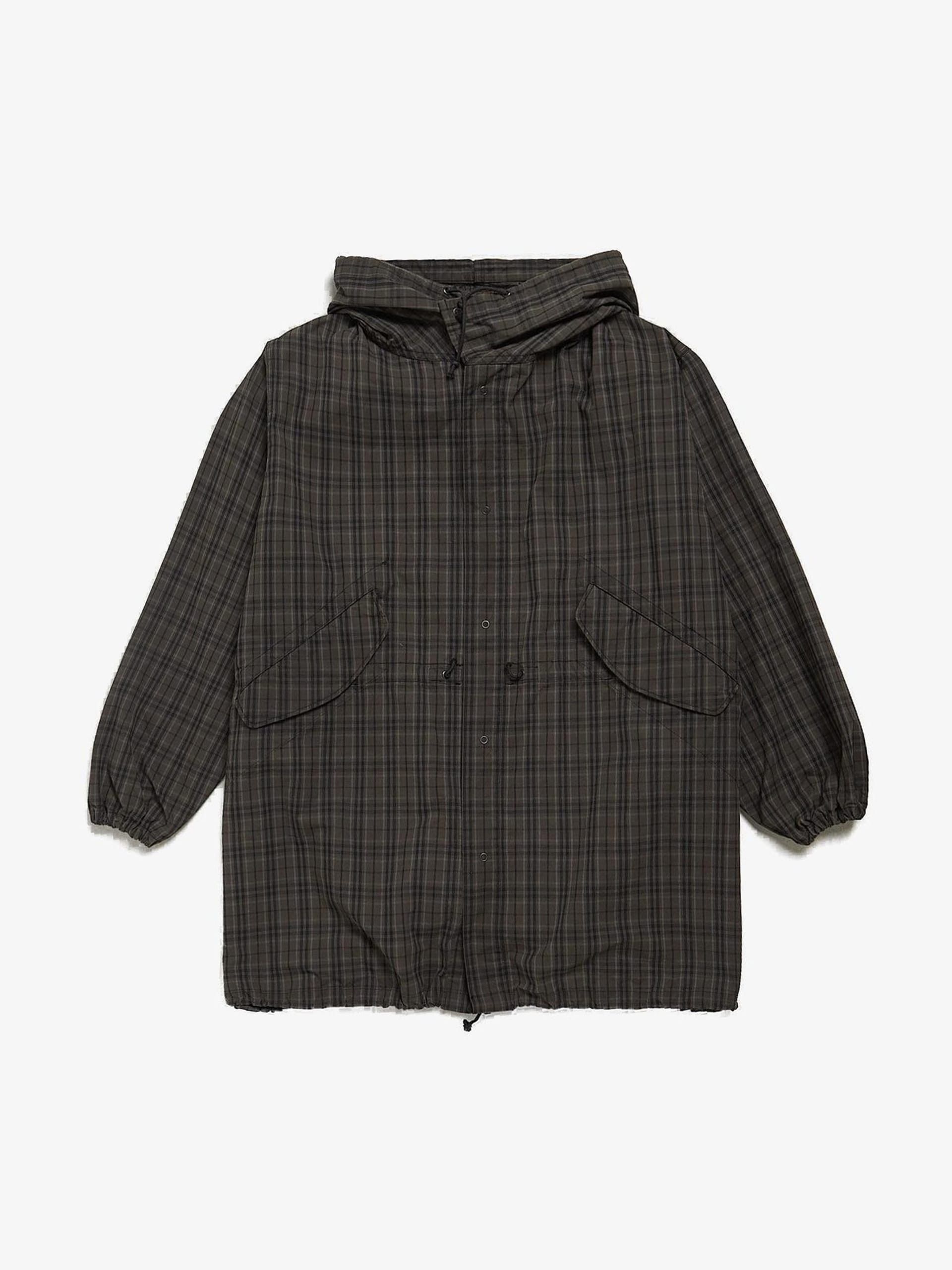 BLACK SIGN Gray Striped Waxed Raincoat Size US M / EU 48-50 / 2 - 1 Thumbnail