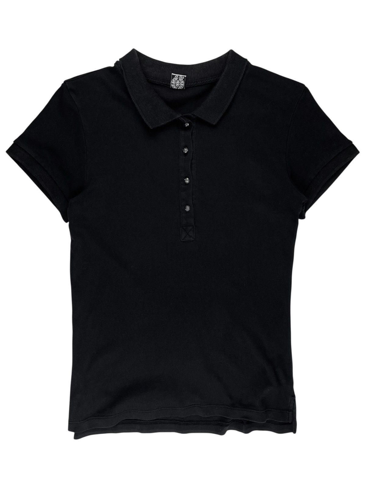 Chrome Hearts Chrome Hearts Vintage Silver Plus Button Baby Polo Tshirt Size M / US 6-8 / IT 42-44 - 1 Thumbnail