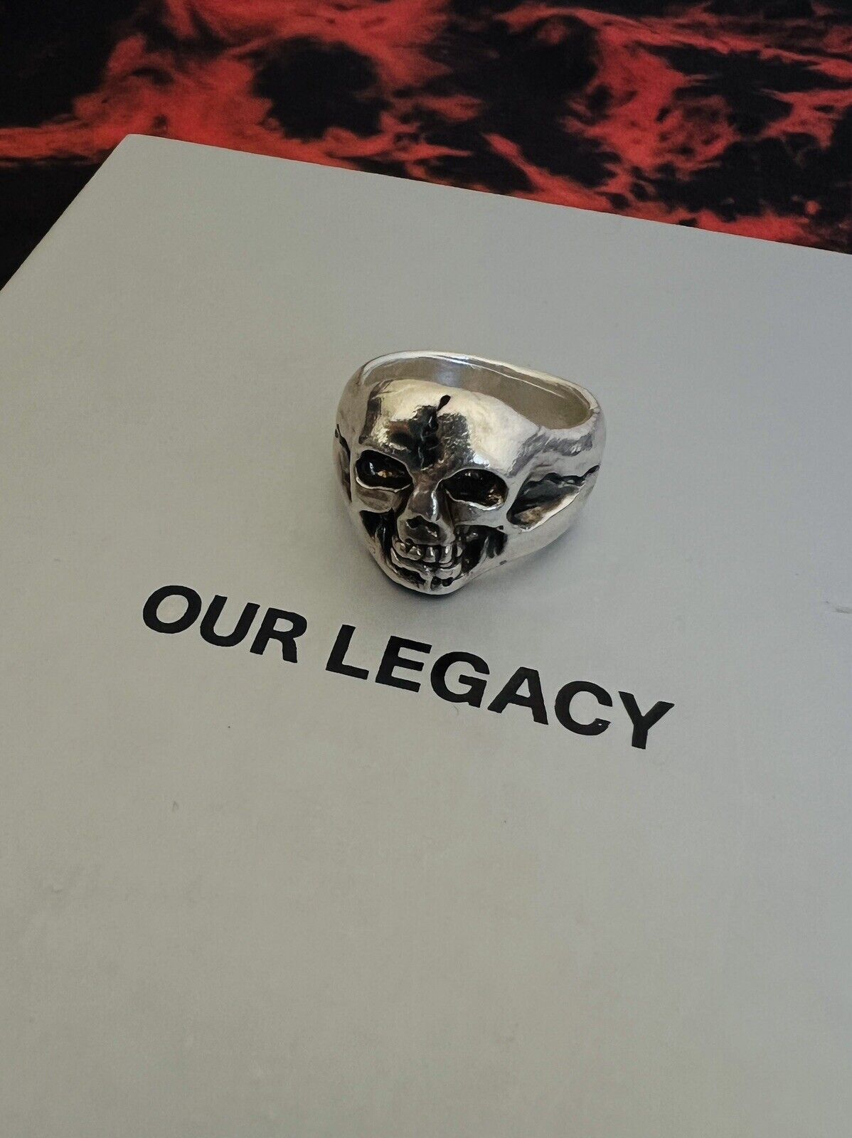Our Legacy OUR LEGACY - CRANIUM - STERLING SILVER SKULL RING - 54