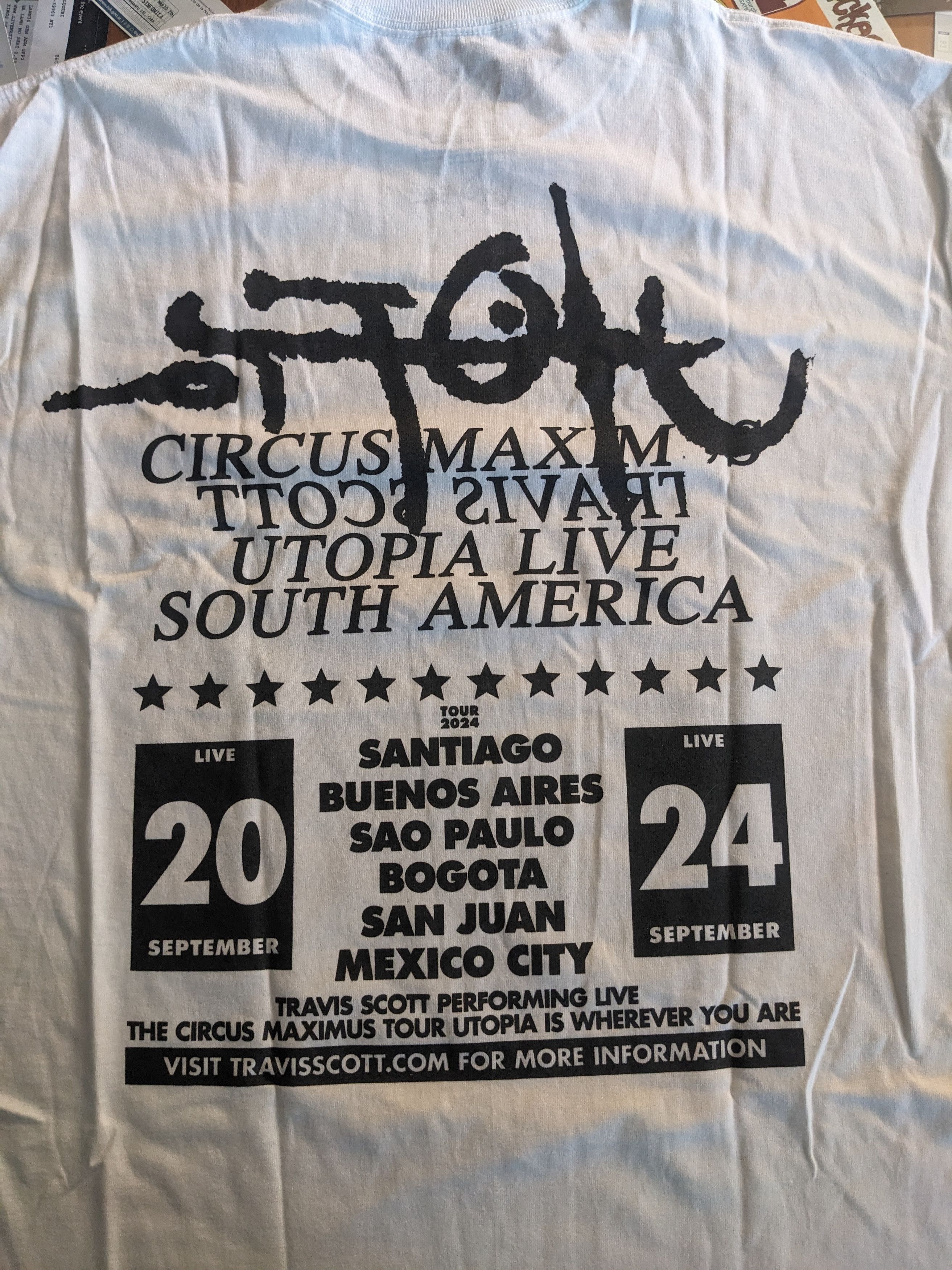 Travis Scott Travis Scott Utopia 24 Tour Skitzo Circus Maximus S. America Size US L / EU 52-54 / 3 - 4 Thumbnail