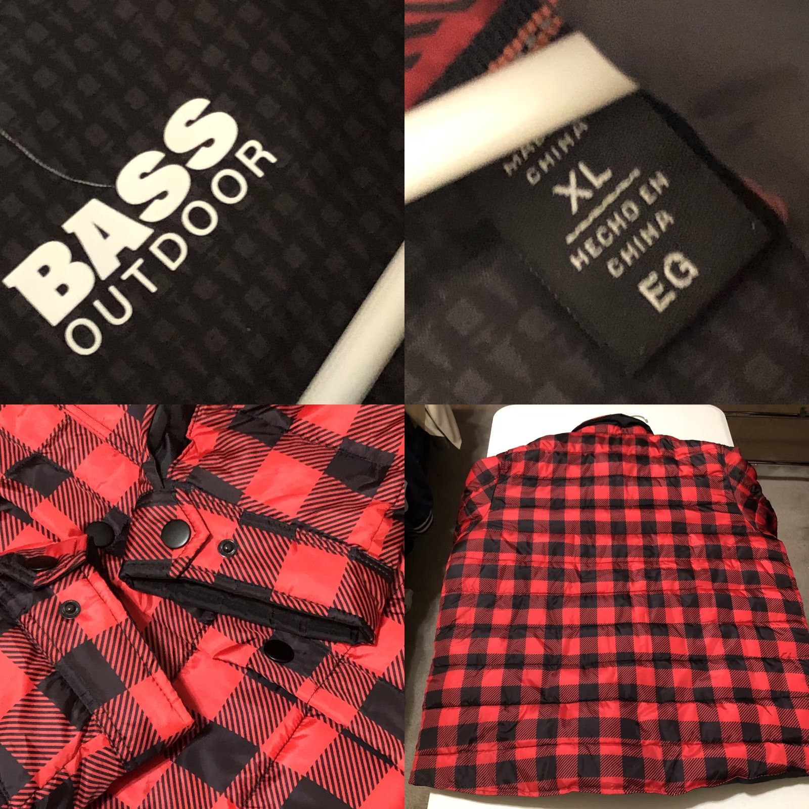Vintage Bass Outdoor Puffer Jacket Plaid XL Men Red Down Fill New With Tags Size US XL / EU 56 / 4 - 8 Thumbnail