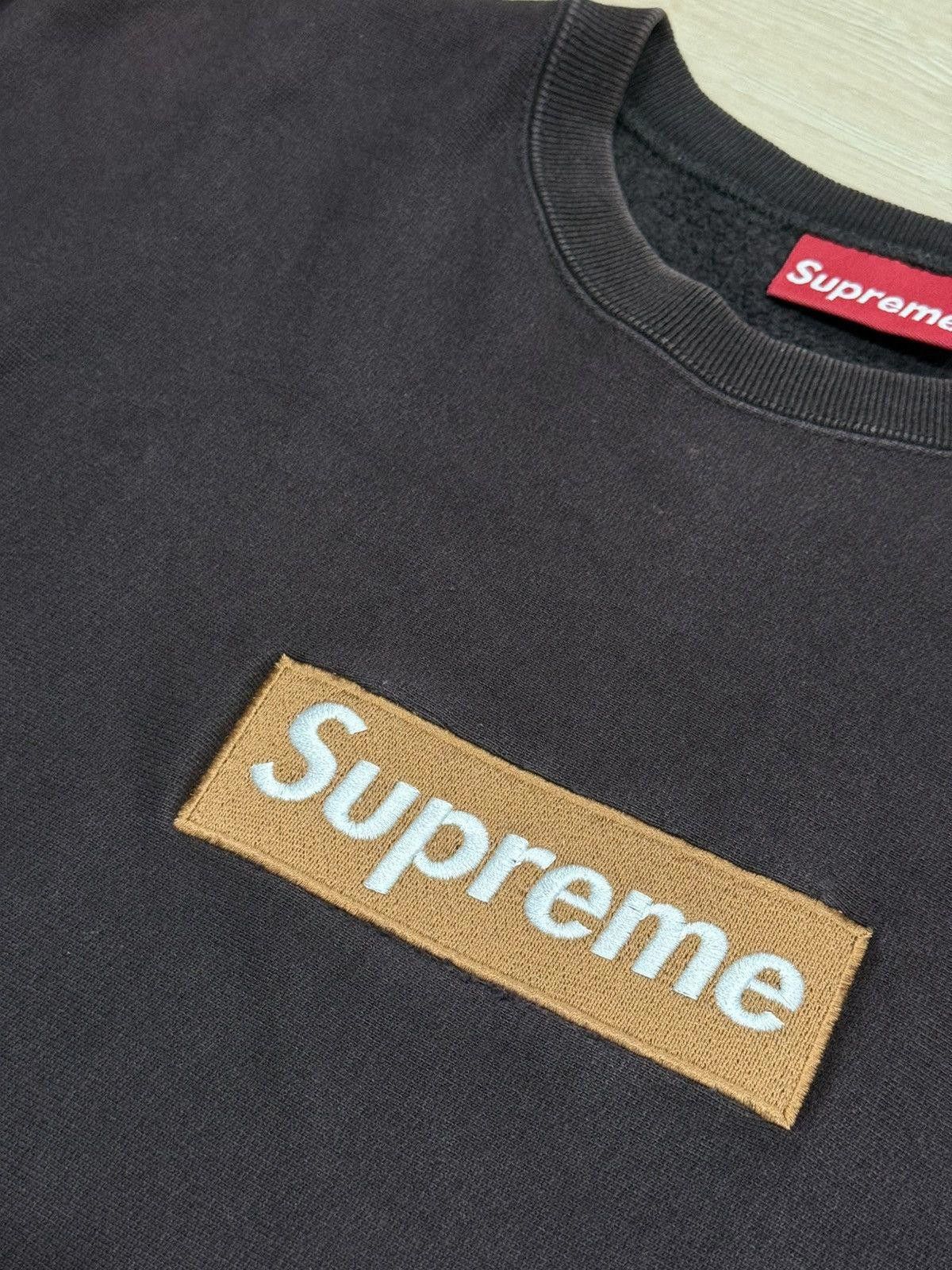 Supreme Supreme 1998 Dark Khaki/Brown Box Logo Crewneck Size US XL / EU 56 / 4 - 3 Thumbnail