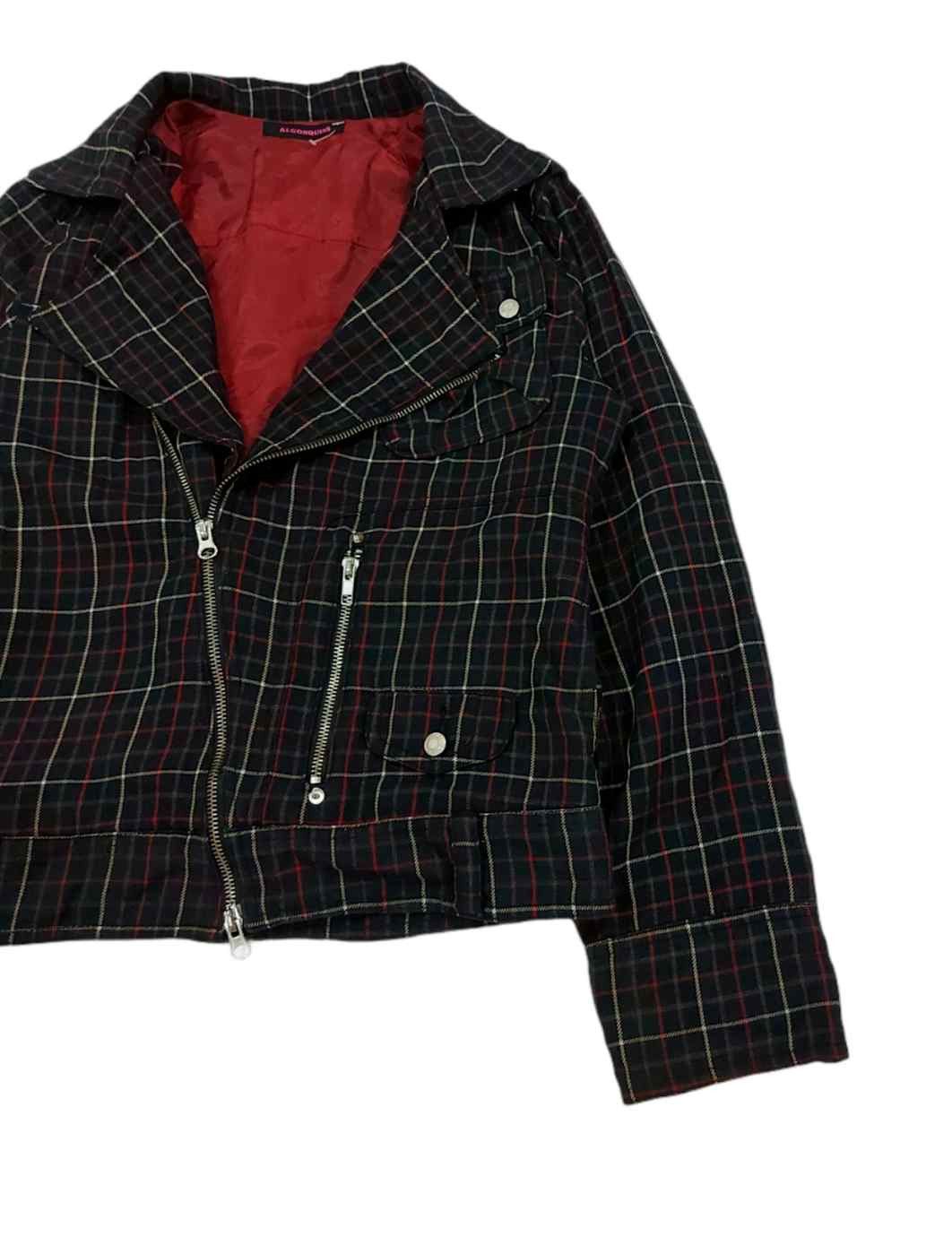 Japanese Brand Rare! Algonquins Punk Style Double Breasted Plaid Jacket Size M / US 6-8 / IT 42-44 - 3 Thumbnail