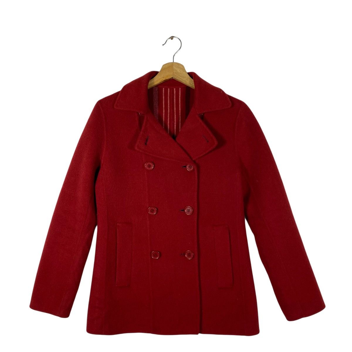 Sonia Rykiel Sonia Rykiel Wool Double Breasted Jacket Size 40 Red Colour Size S / US 4 / IT 40 - 1 Thumbnail
