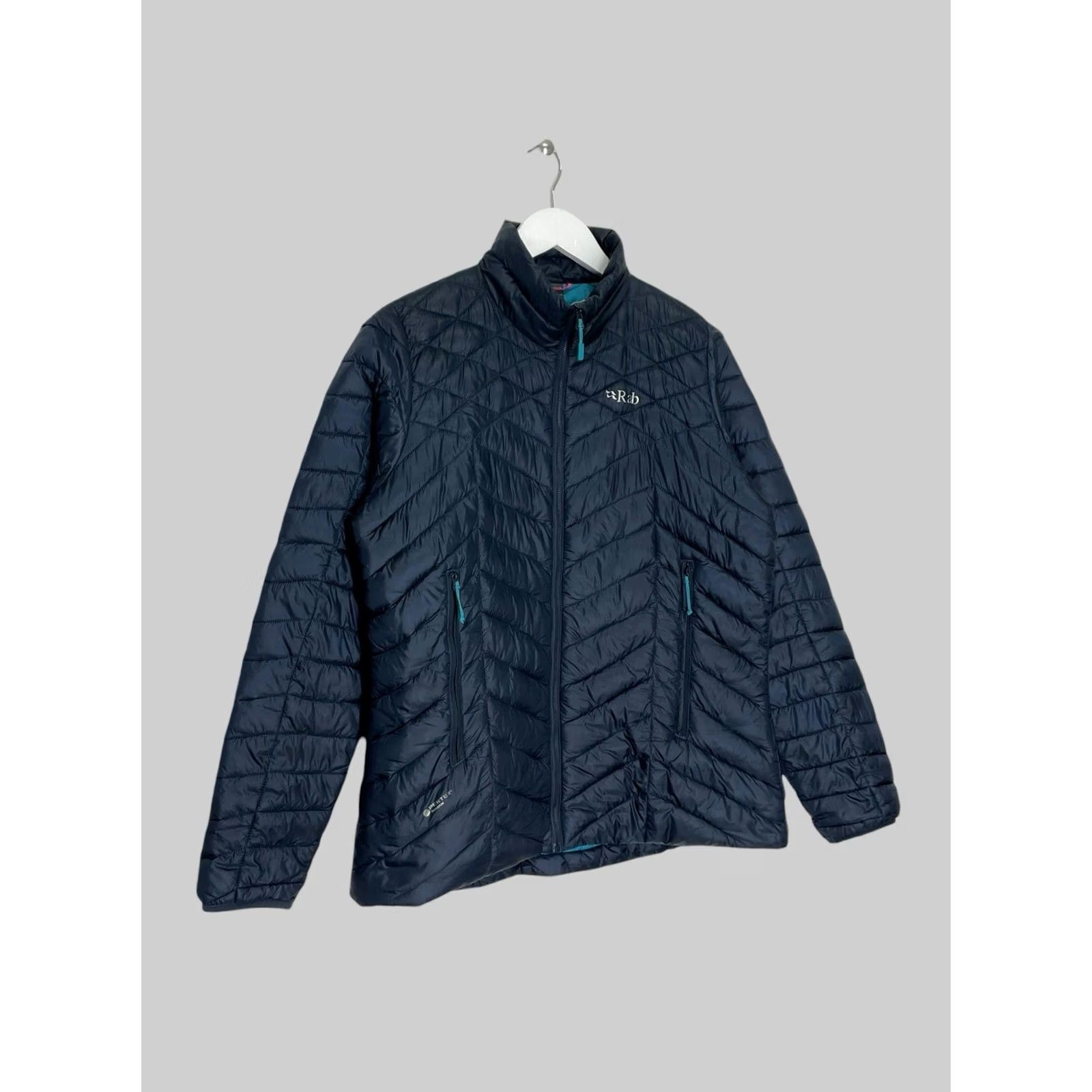 Rab RAB Jacket Womens Size L Drak Blue Quilted 1/2 Zip Full Zip Logo Outdoor Ski Classic Winter Fall Spring Masc Mens Womens Girls Boys Size L / US 10 / IT 46 - 2 Thumbnail