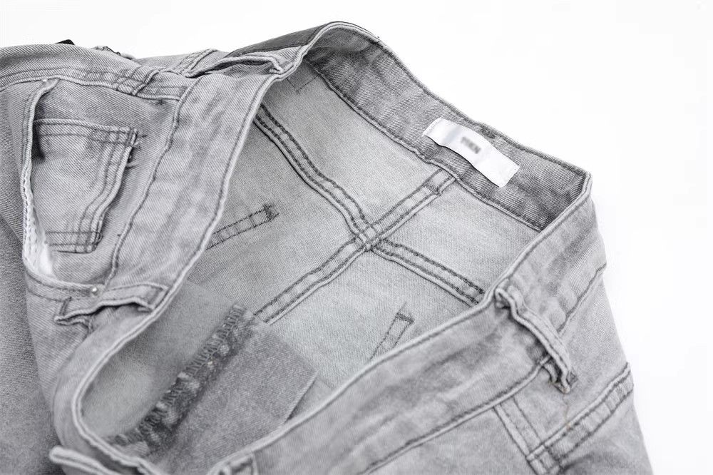 Japanese Brand × Jean Grey vintage washed distressed loose casual jeans Size US 32 / EU 48 - 4 Thumbnail