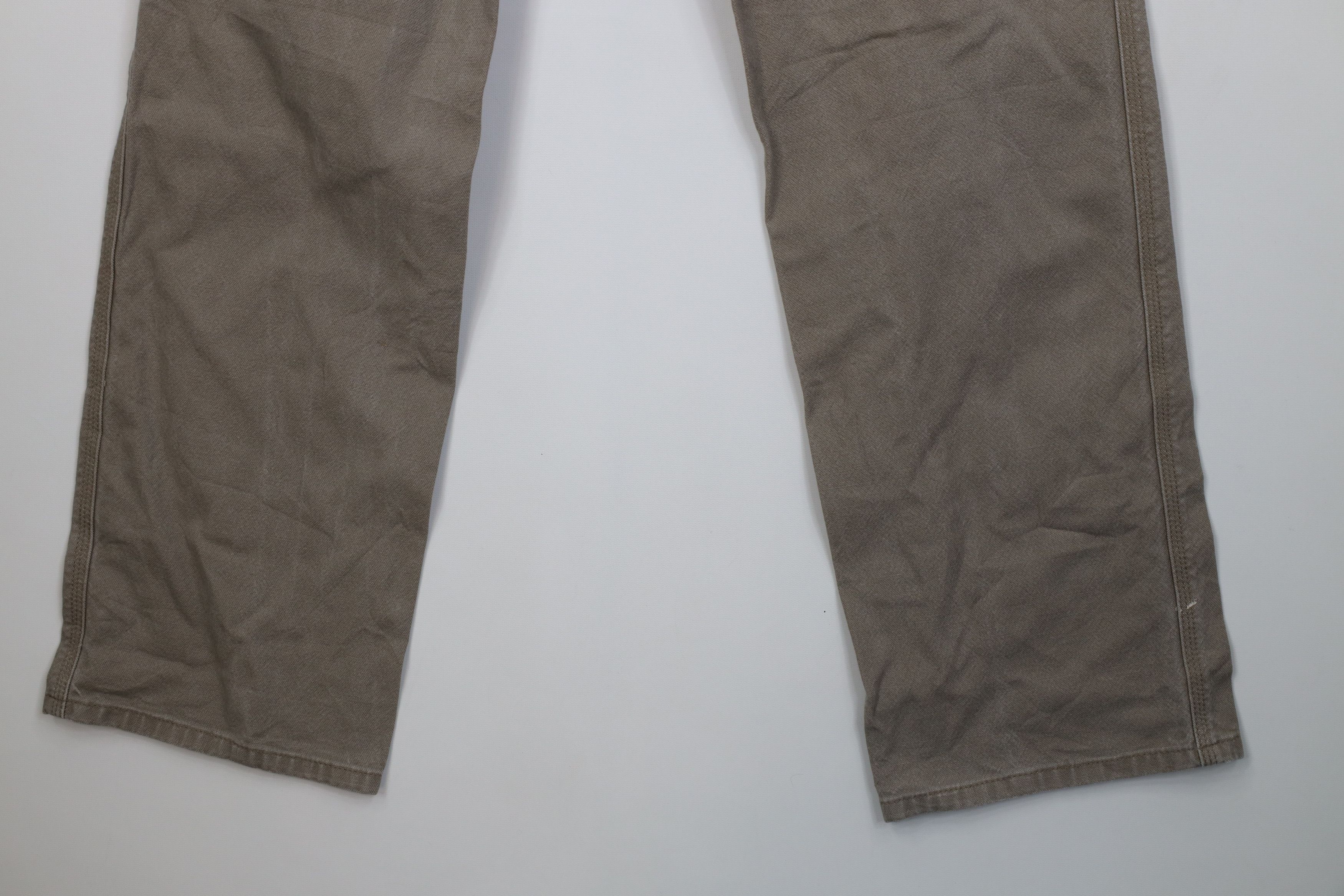 Carhartt Vintage Y2K Carhartt Wide Leg Dungaree Canvas Pants Beige Size US 33 - 13 Thumbnail