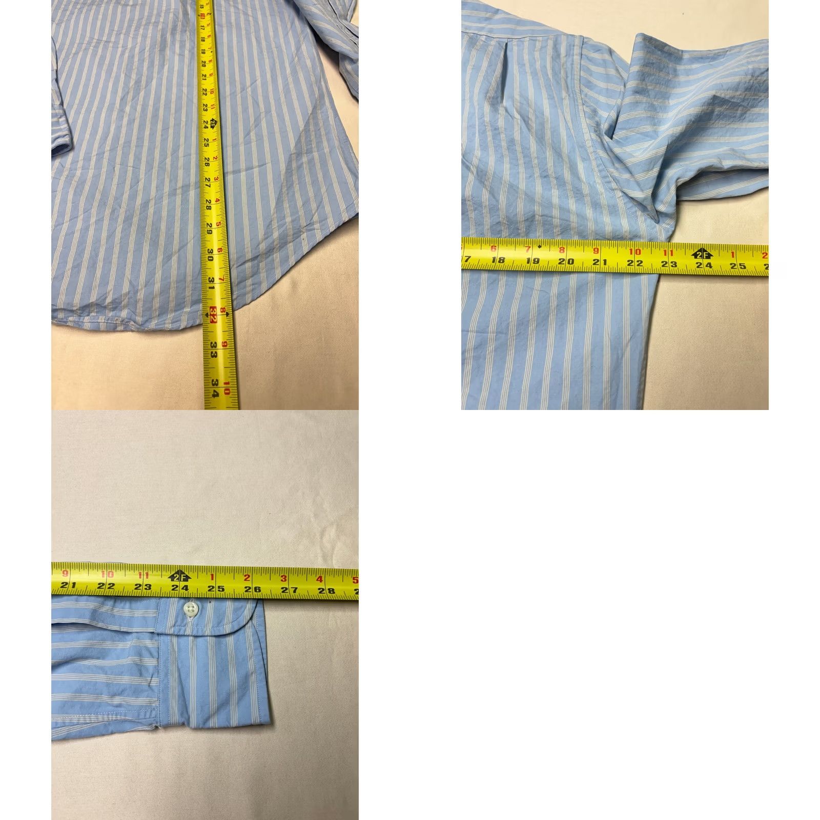 Sid Mashburn Sid Mashburn Mens Shirt Blue White Striped Cotton Button Down Spread Collar M Size US M / EU 48-50 / 2 - 8 Thumbnail