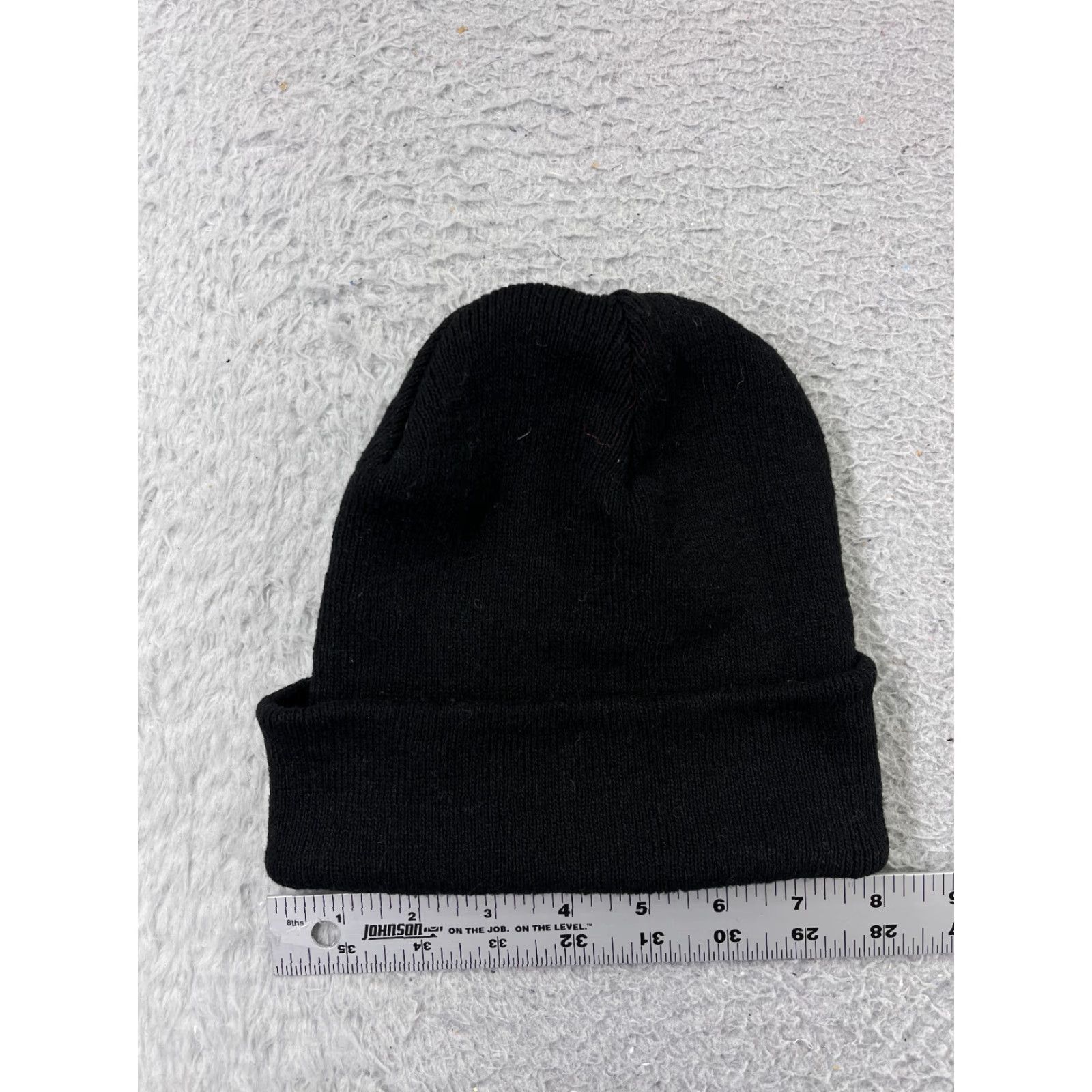 Vintage Beanie Beanie Hat/Cap Adult One Size Black Knit 100% Polyester Skater Ski Snow Winter Men Wool? Size ONE SIZE - 2 Thumbnail