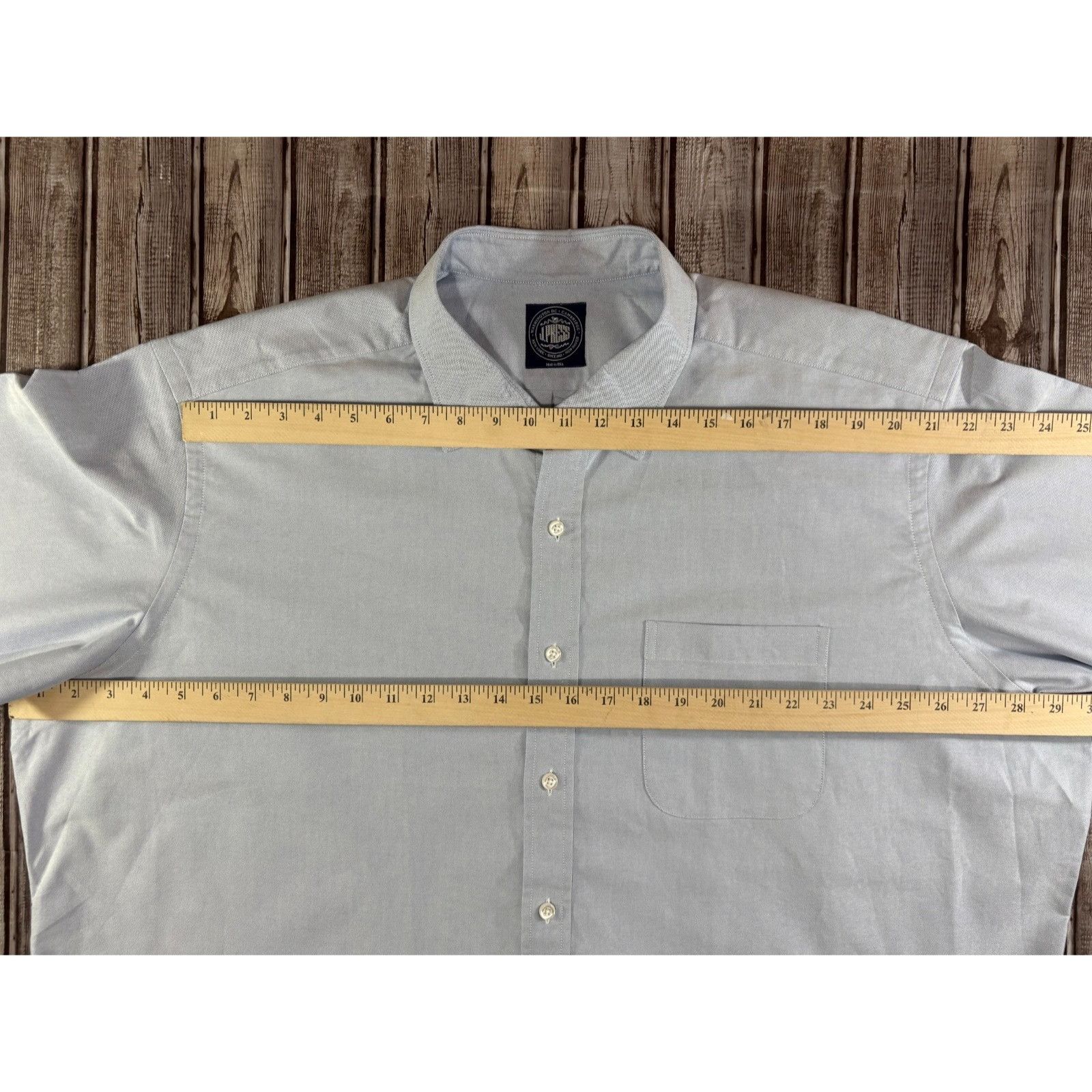 J. Press J Press handmade to measure Shirt size 60" 4XL color blue ma Size US XXL / EU 58 / 5 - 6 Thumbnail
