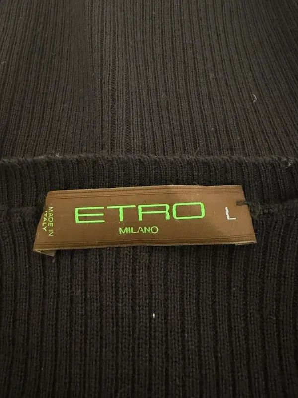 Etro Etro Maglione Blu Nero Lana Donna L Size L / US 10 / IT 46 - 8 Thumbnail