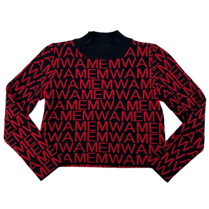 NBDN Nobrandedon Sweater Red/Black Cropped Size XS Size XS / US 0-2 / IT 36-38 - 1 Thumbnail
