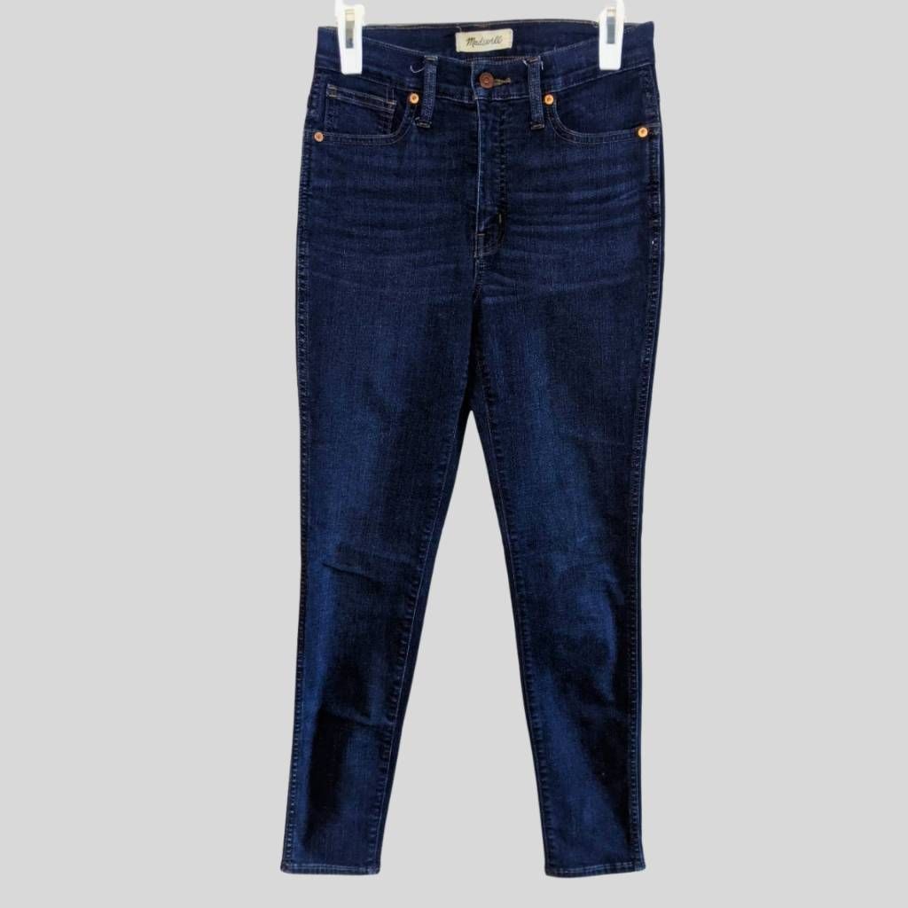 Madewell Madewell 10" High-Rise Skinny Jeans Size 26 Dark Wash Stretch Denim Women's Size 26" / US 2 / IT 38 - 1 Thumbnail