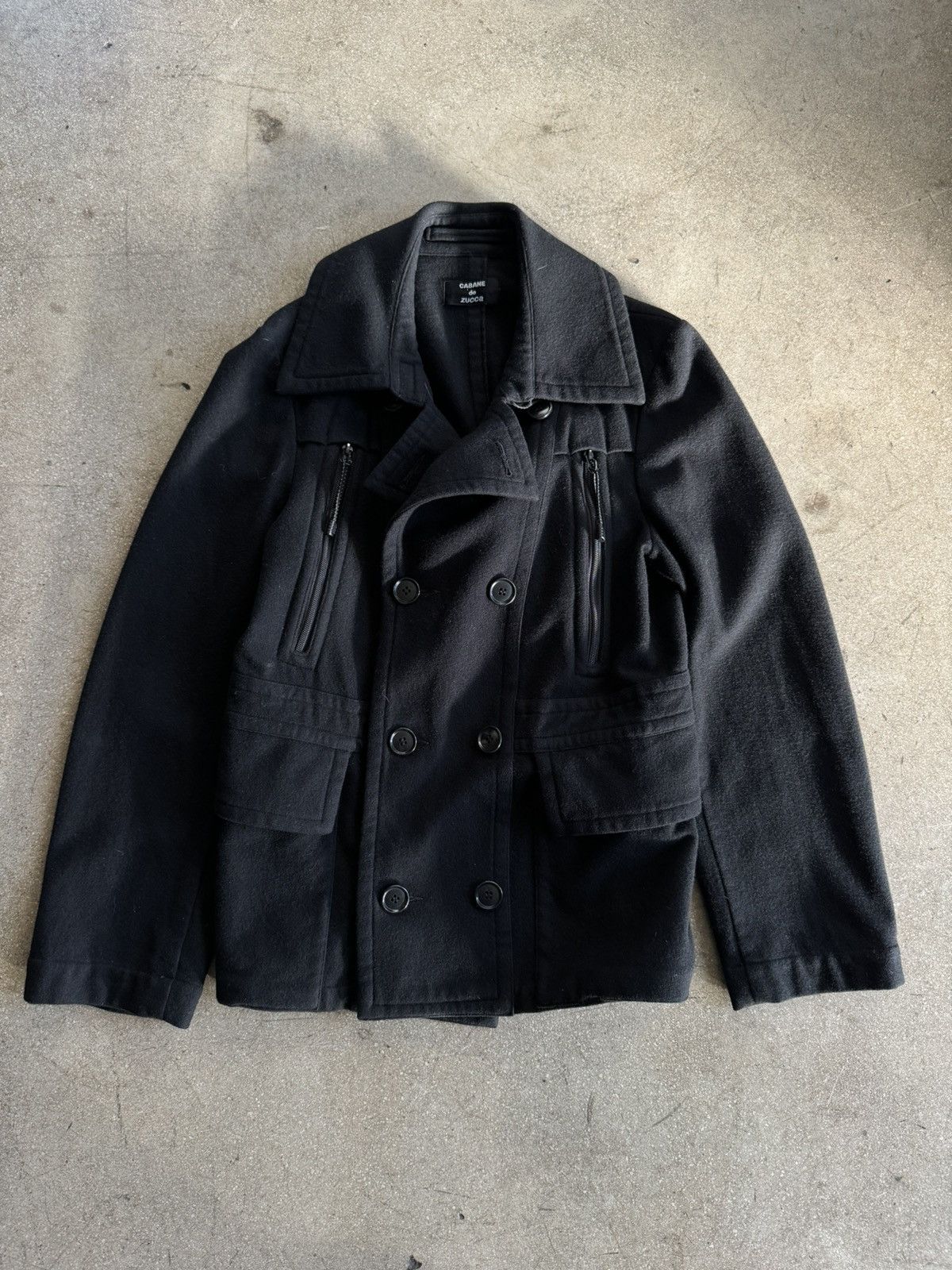 CABANE de ZUCCa Cabane de Zucca Wool Coat — Black, Size Small, Made in Japan Size US S / EU 44-46 / 1 - 1 Thumbnail